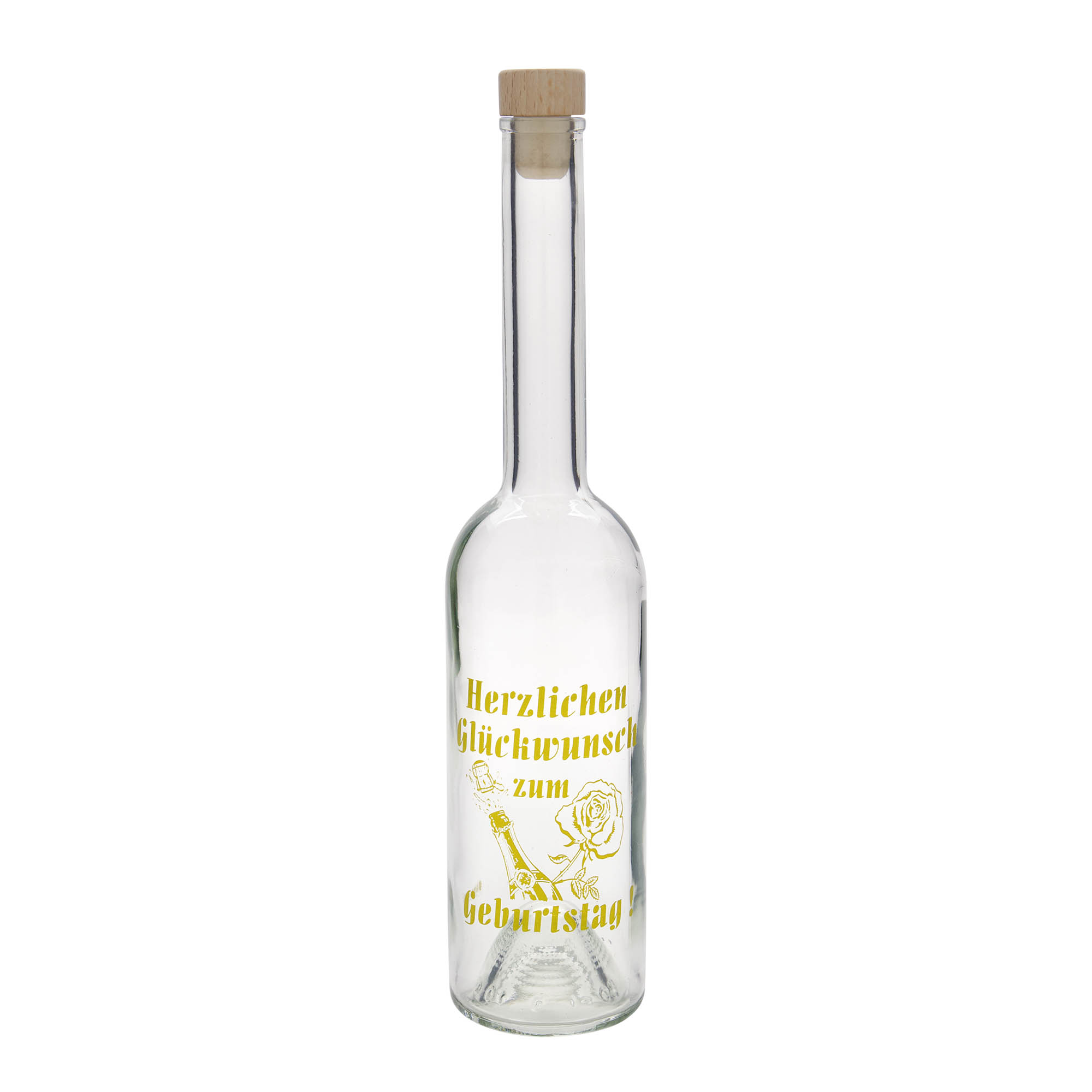 500 ml üvegpalack 'Opera', motívum: születésnapi palack, nyílás: parafa 500 ml üvegpalack 'Opera', motívum: születésnapi palack, nyílás: parafa