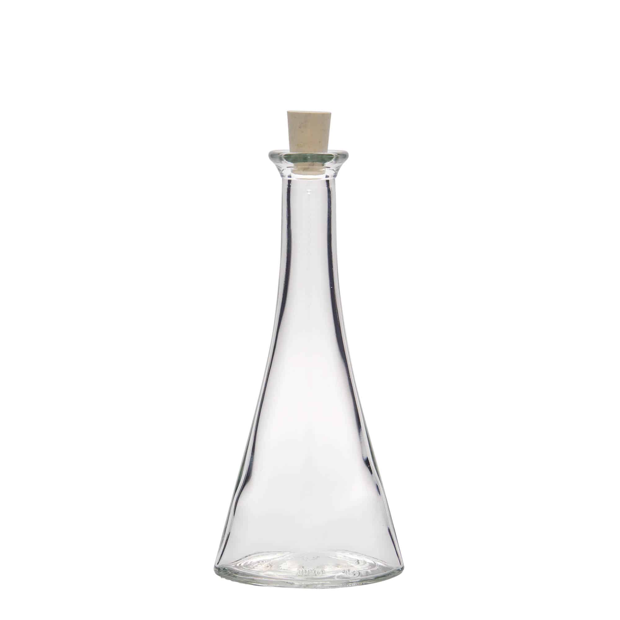 100 ml üvegpalack 'Veronica', félkör alakú, nyílás: parafa