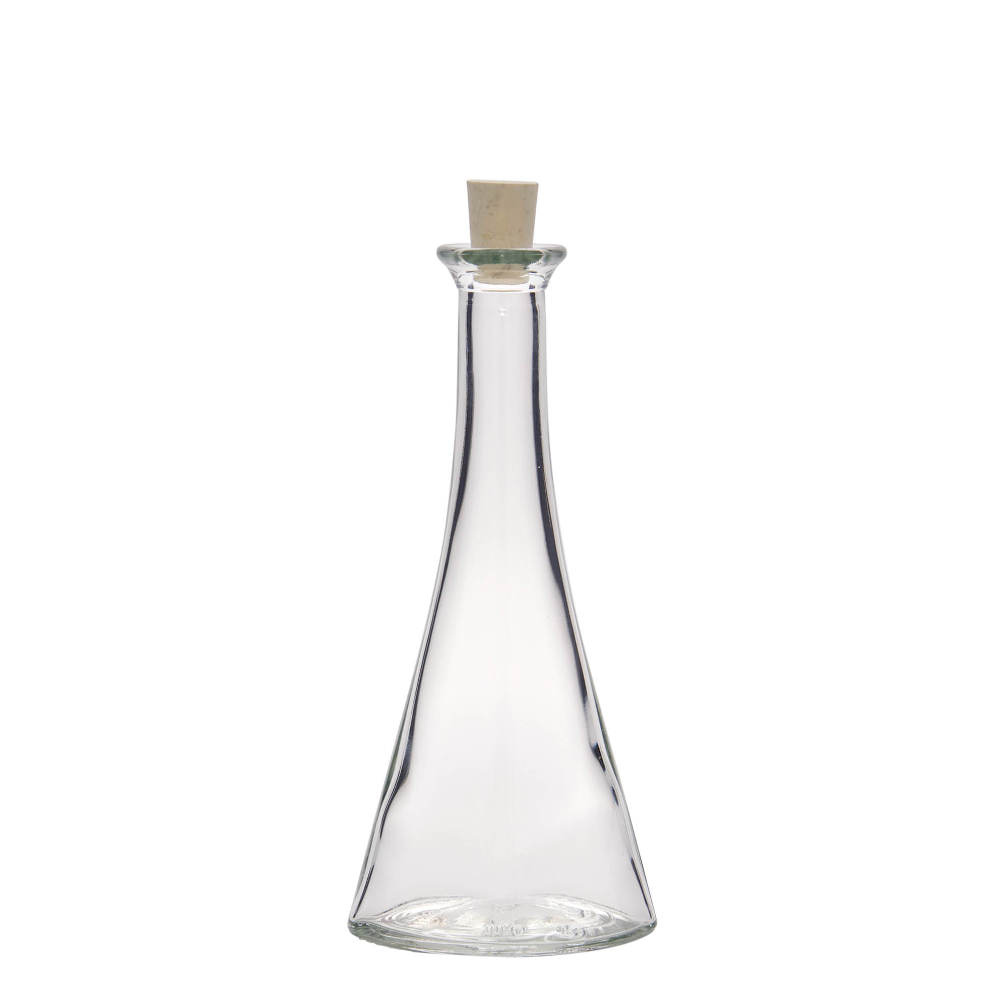 100 ml üvegpalack 'Veronica', félkör alakú, nyílás: parafa