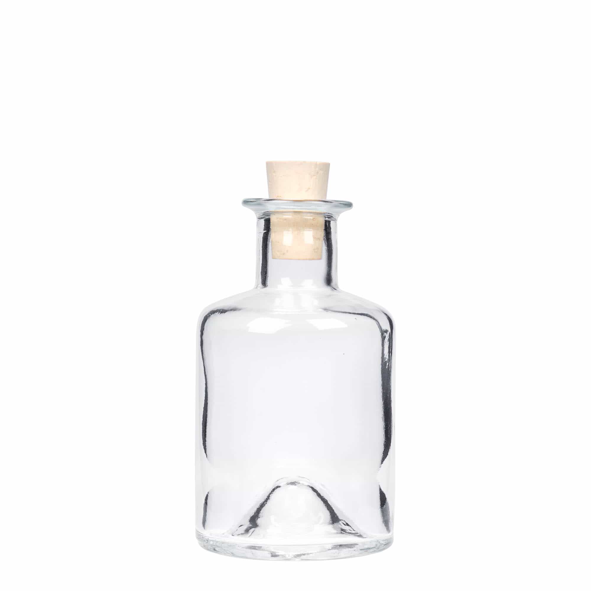200 ml üveg palack patikus, nyílás: parafa