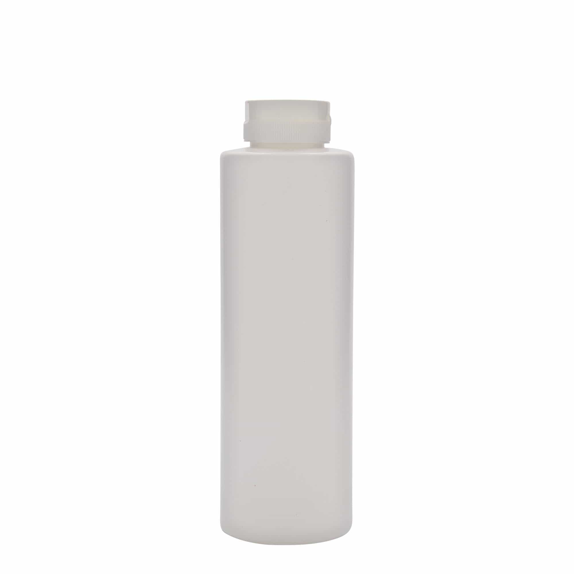 500 ml-es szószos flakon, LDPE-műanyag, fehér, szájnyílás: GPI 38/400