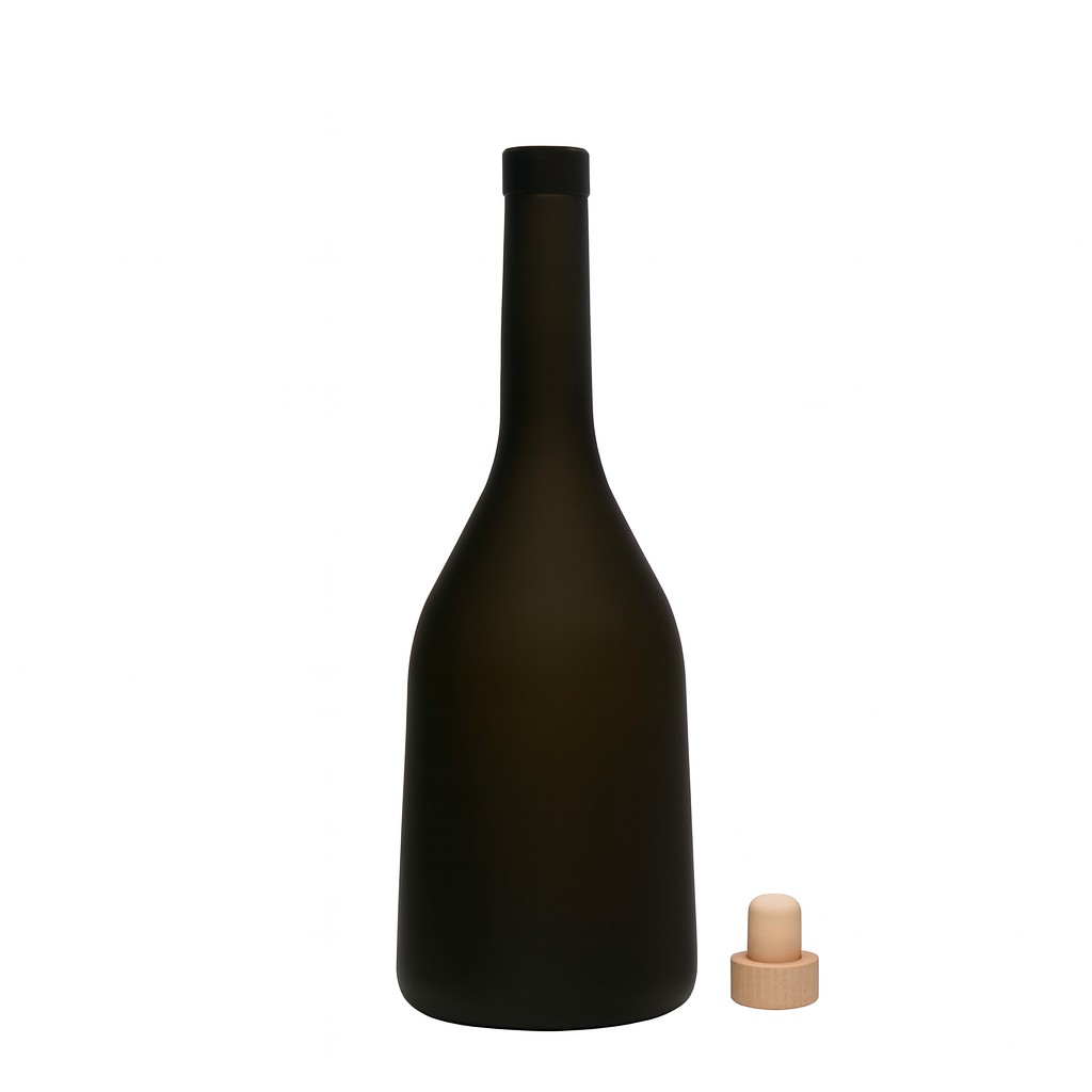750 ml üveges palack 'Rustica', antikzöld, nyílás: parafa 750 ml üveges palack 'Rustica', antikzöld, nyílás: parafa