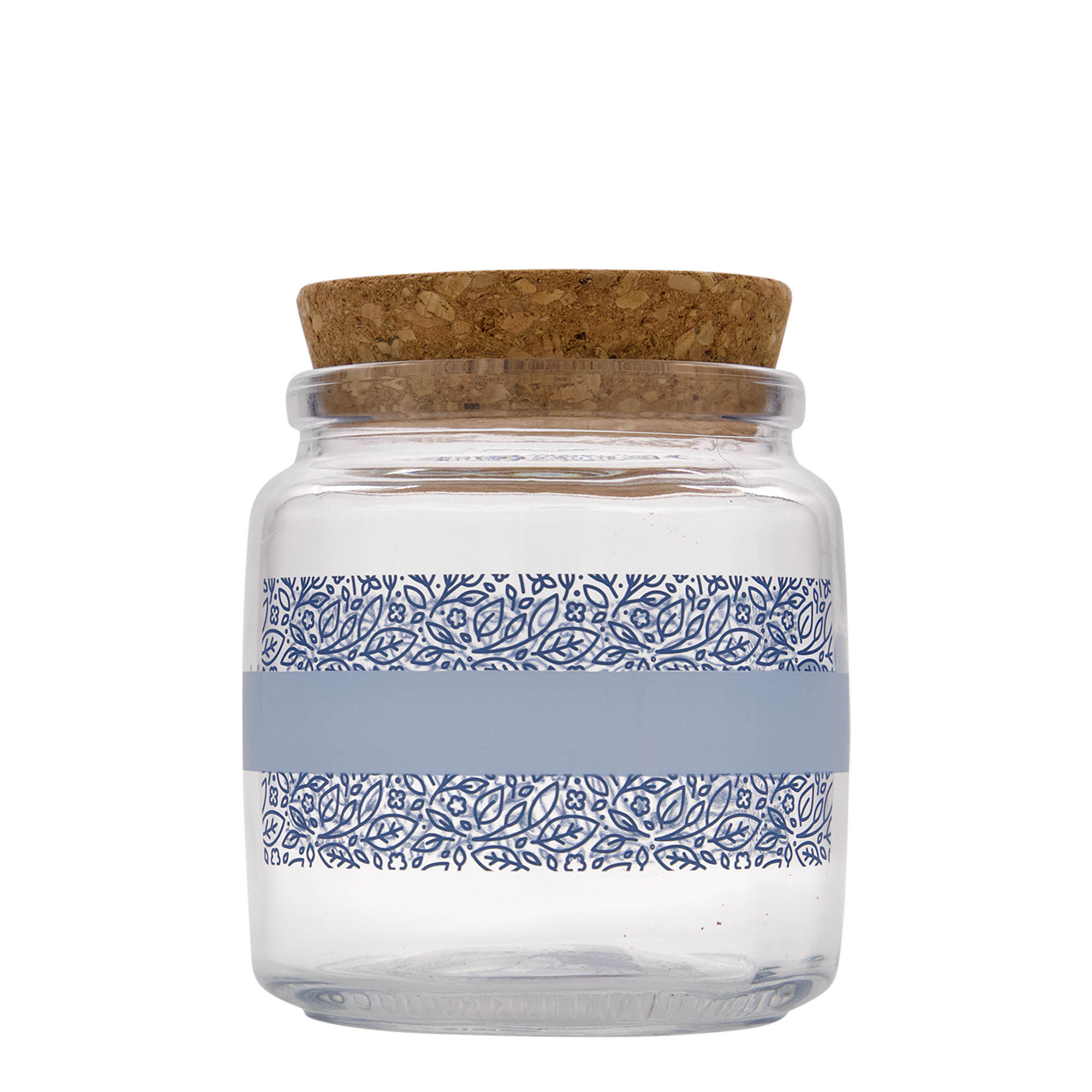 750 ml parafadugós üveg 'Giara', motívum: Naturalmente blu, nyílás: parafa
