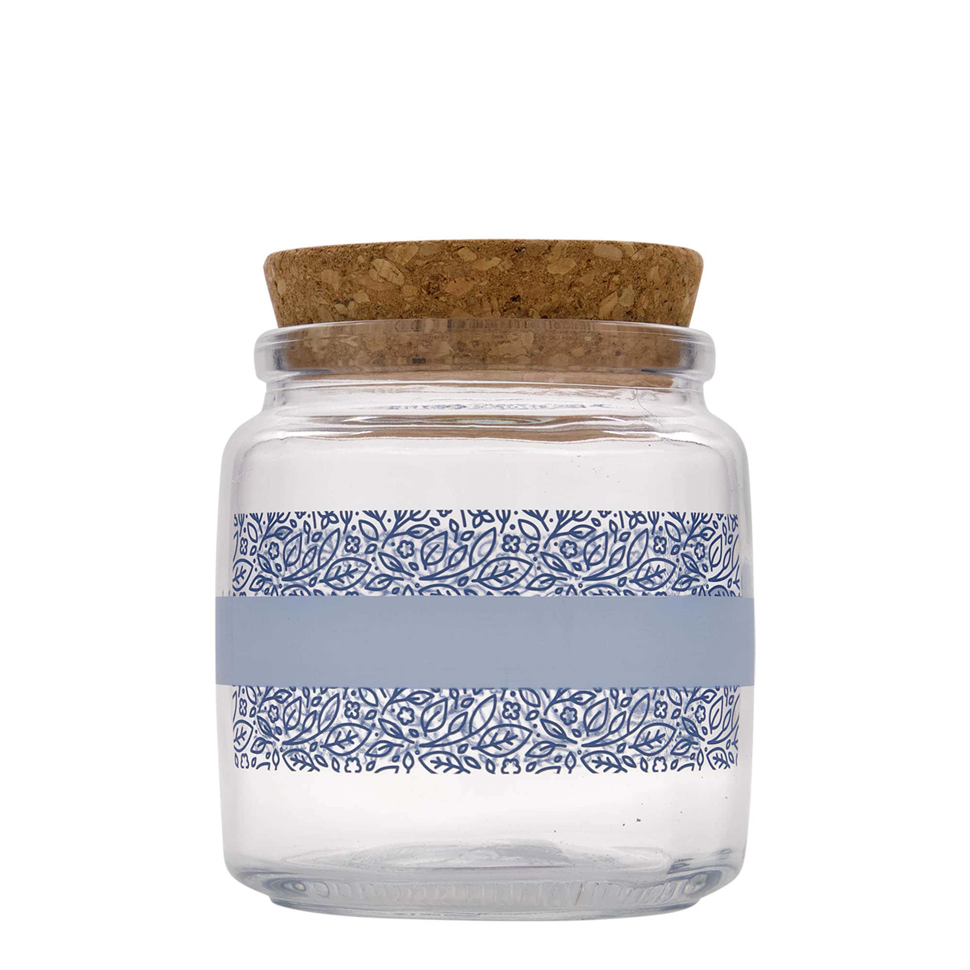 750 ml parafadugós üveg 'Giara', motívum: Naturalmente blu, nyílás: parafa