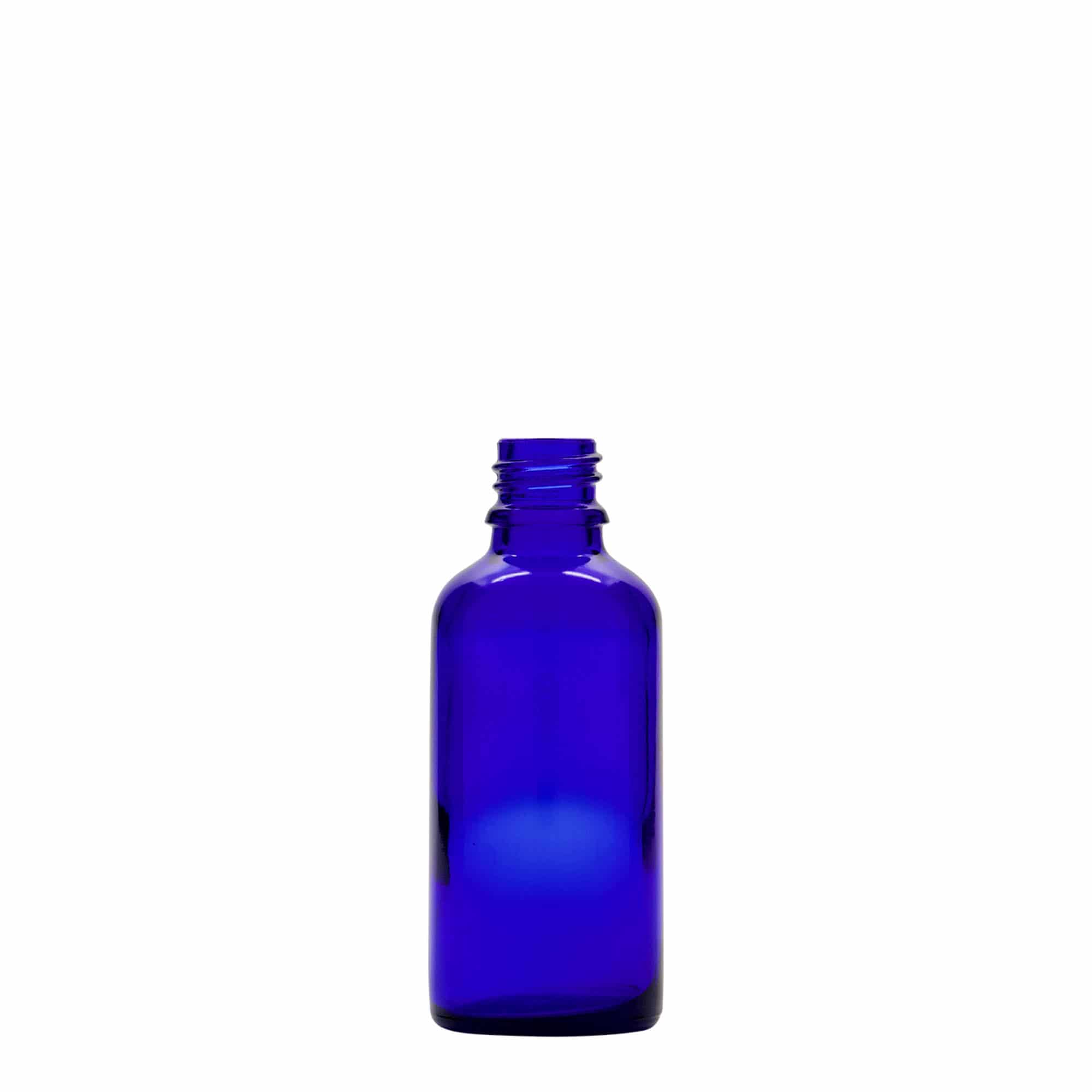 50 ml pipettás üveg orvosi célra, üveg, királykék-piros, nyílás: DIN 18