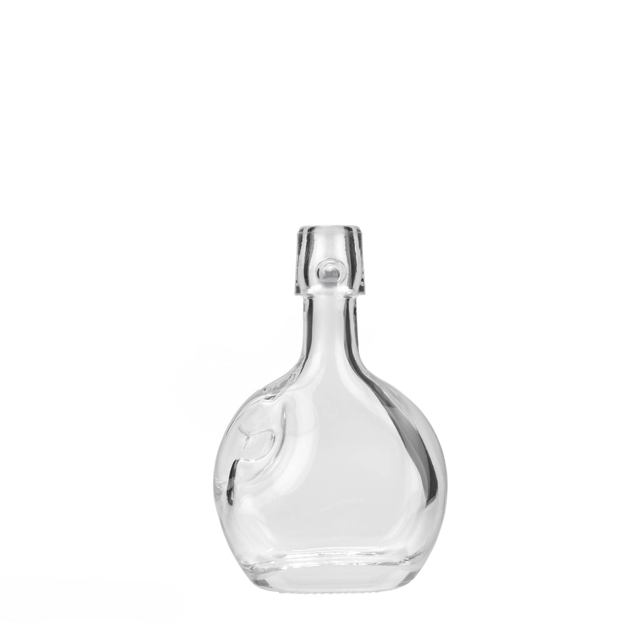 40 ml üvegpalack 'Lukas', ovális, nyílás: patentzár