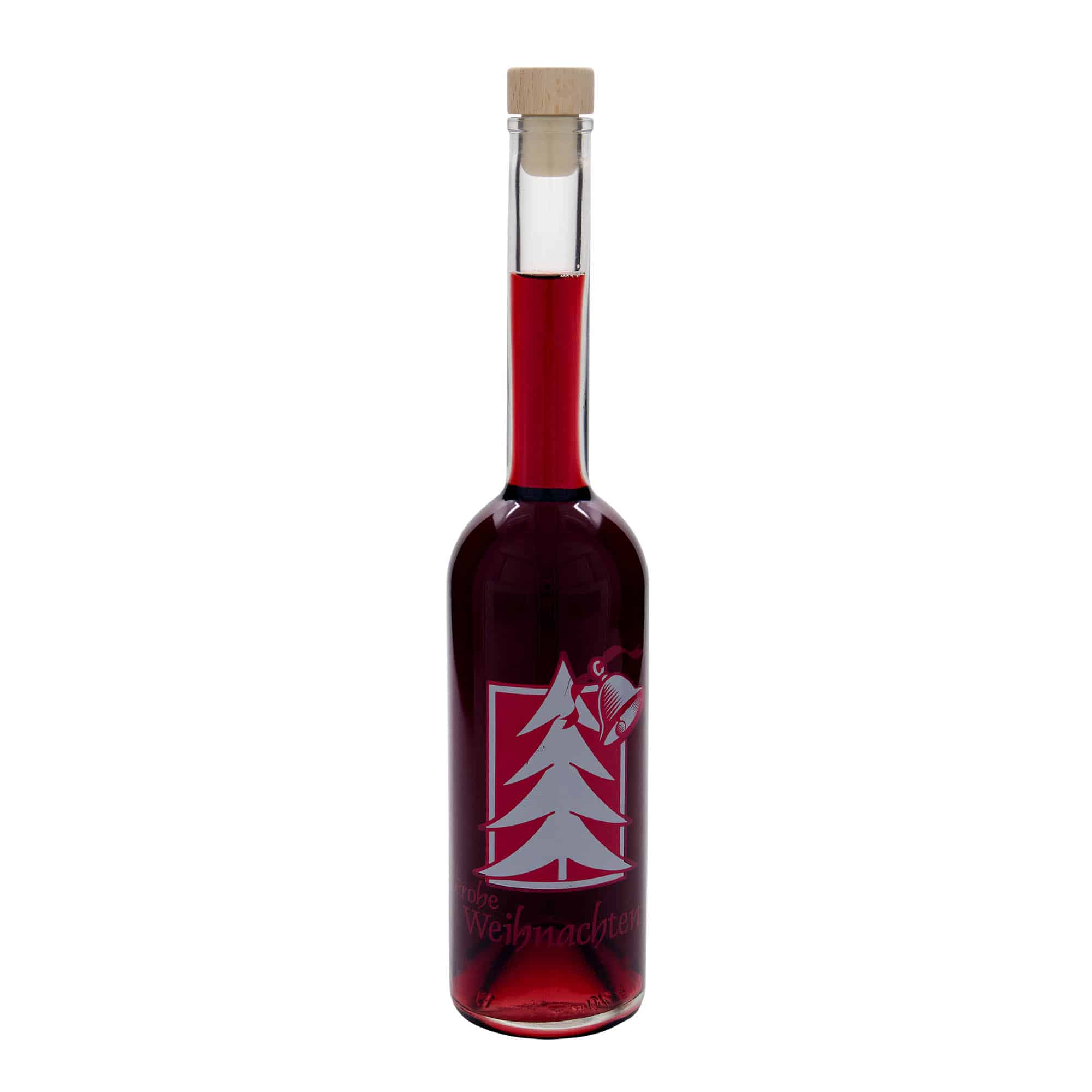 500 ml üvegpalack 'Opera', motívum: Karácsonyi üdvözlet, nyílás: parafa