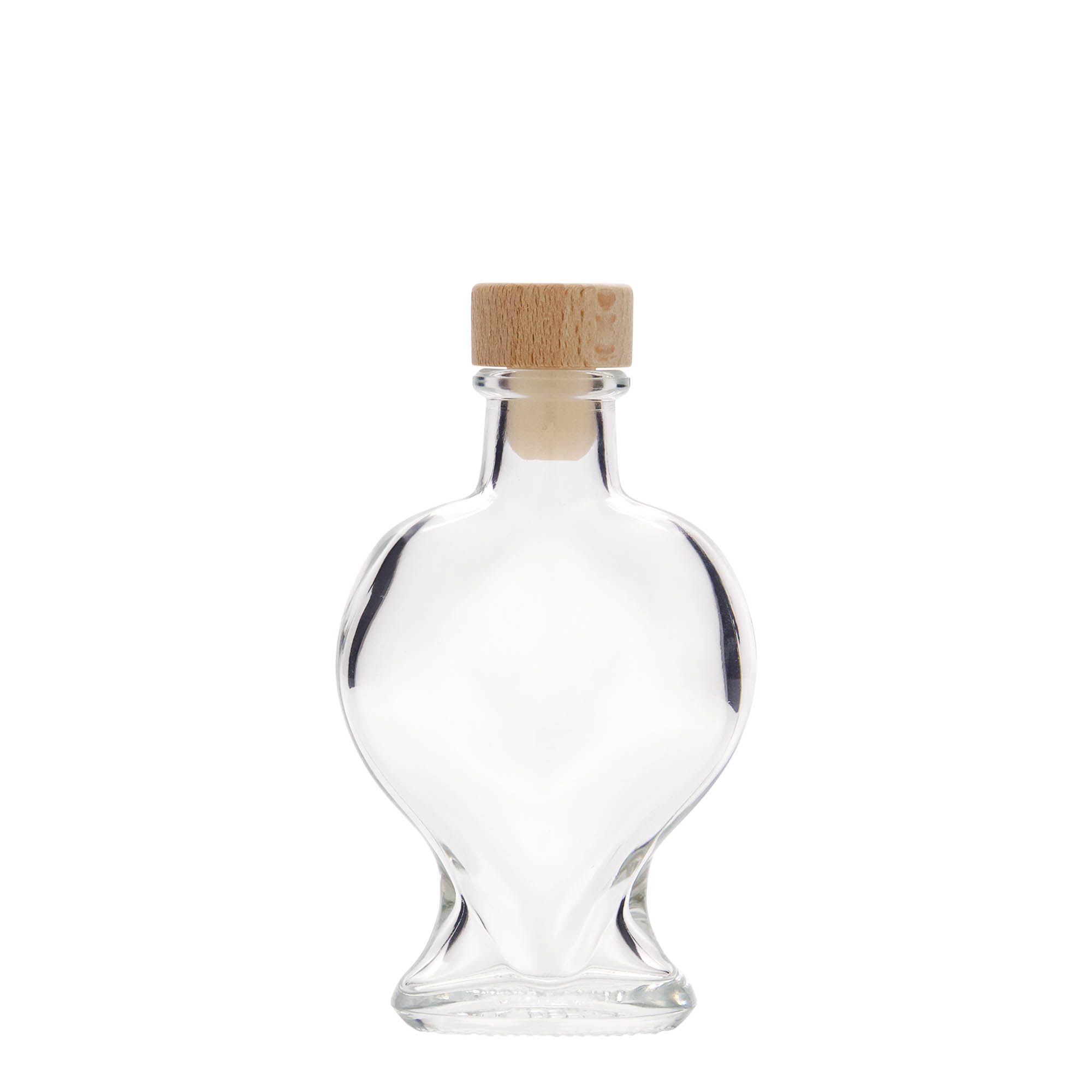 100 ml üvegpalack 'Szív', nyak: parafa 100 ml üvegpalack 'Szív', nyak: parafa