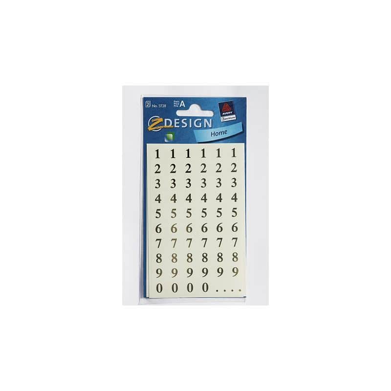 Speciális alakú matrica 'Számok 1-9', műanyag, arany Speciális alakú matrica 'Számok 1-9', műanyag, arany
