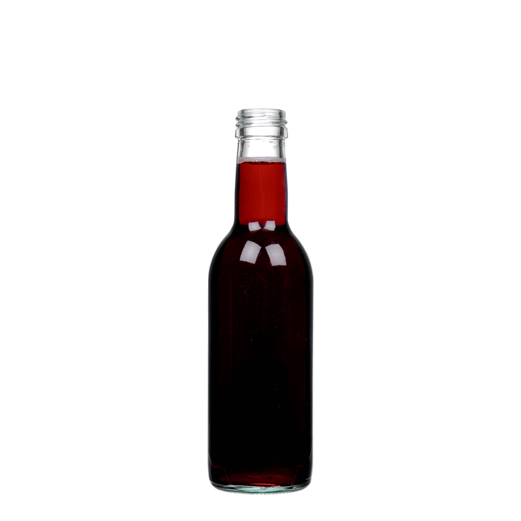 250 ml üvegpalack 'Bordeaux', nyak: PP 28