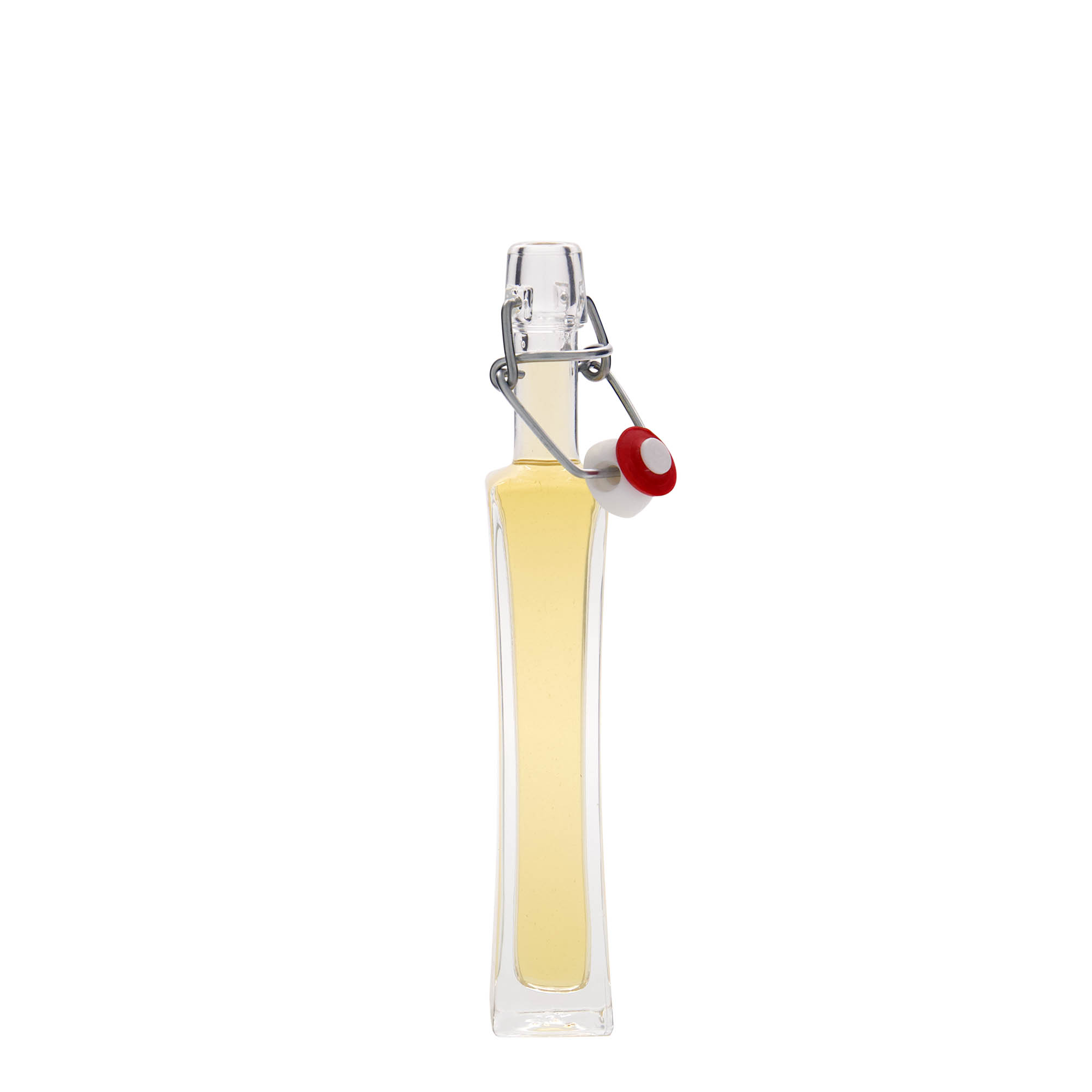40 ml-es üvegpalack 'Koko', négyzet alakú, szájnyílás: csatos zár