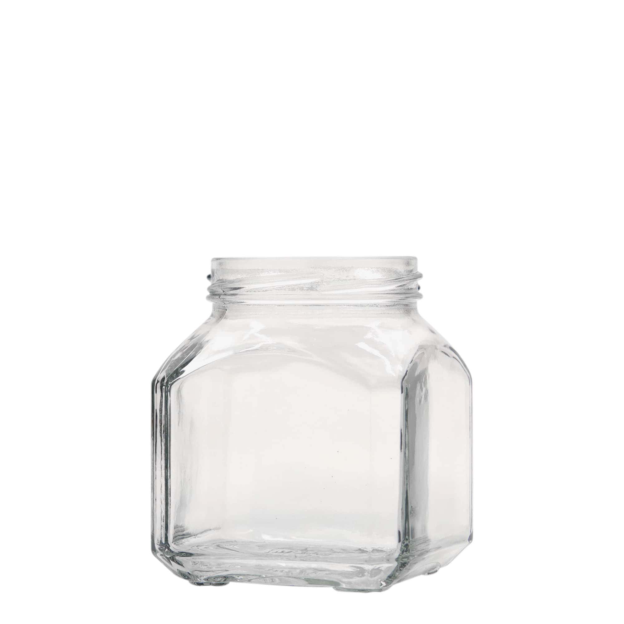 314 ml négyszögletes üveg 'Milánó', nyílás: csavaros zár (TO 63)