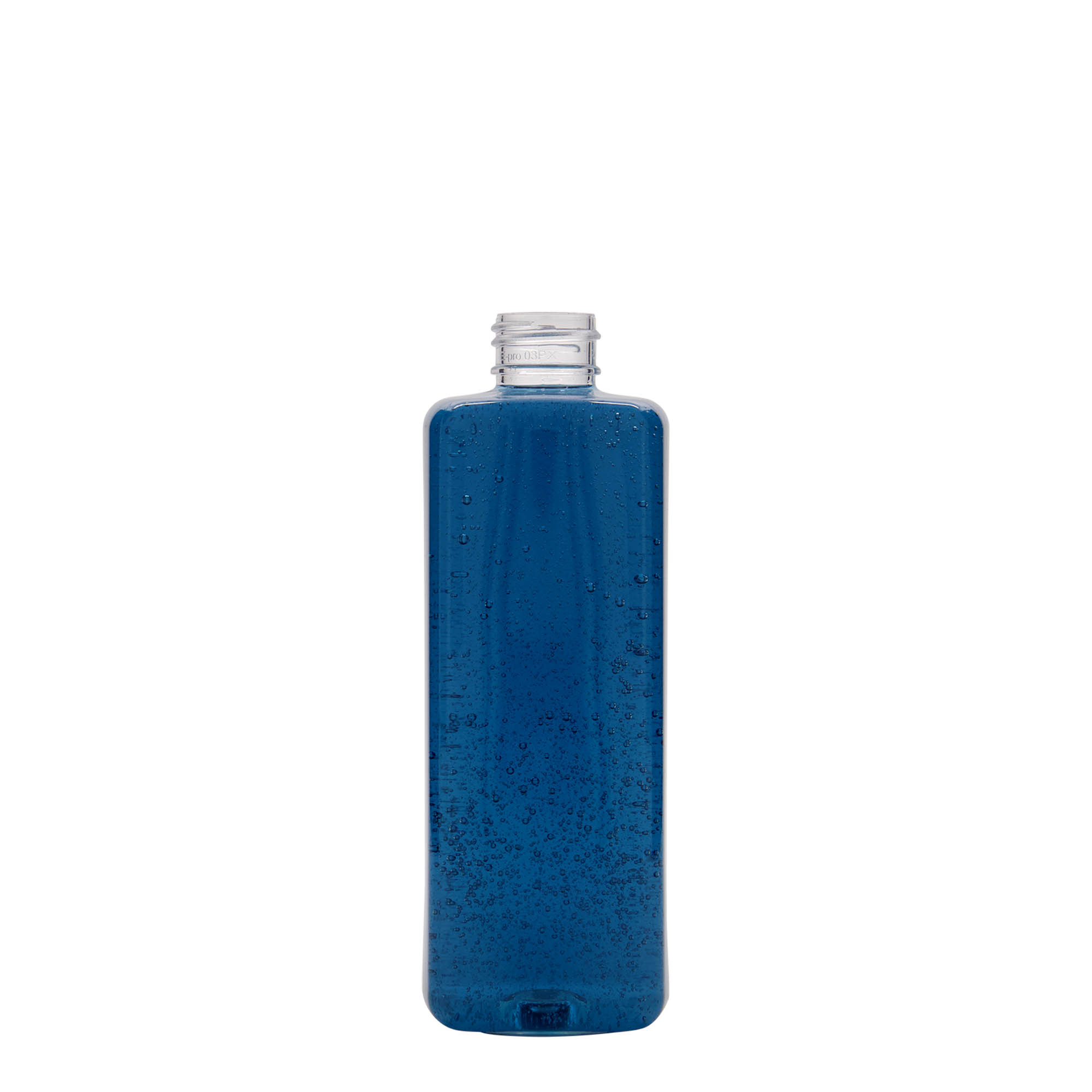 300 ml PET-palack 'Karl', négyszögletes, műanyag, nyakméret: 24/410