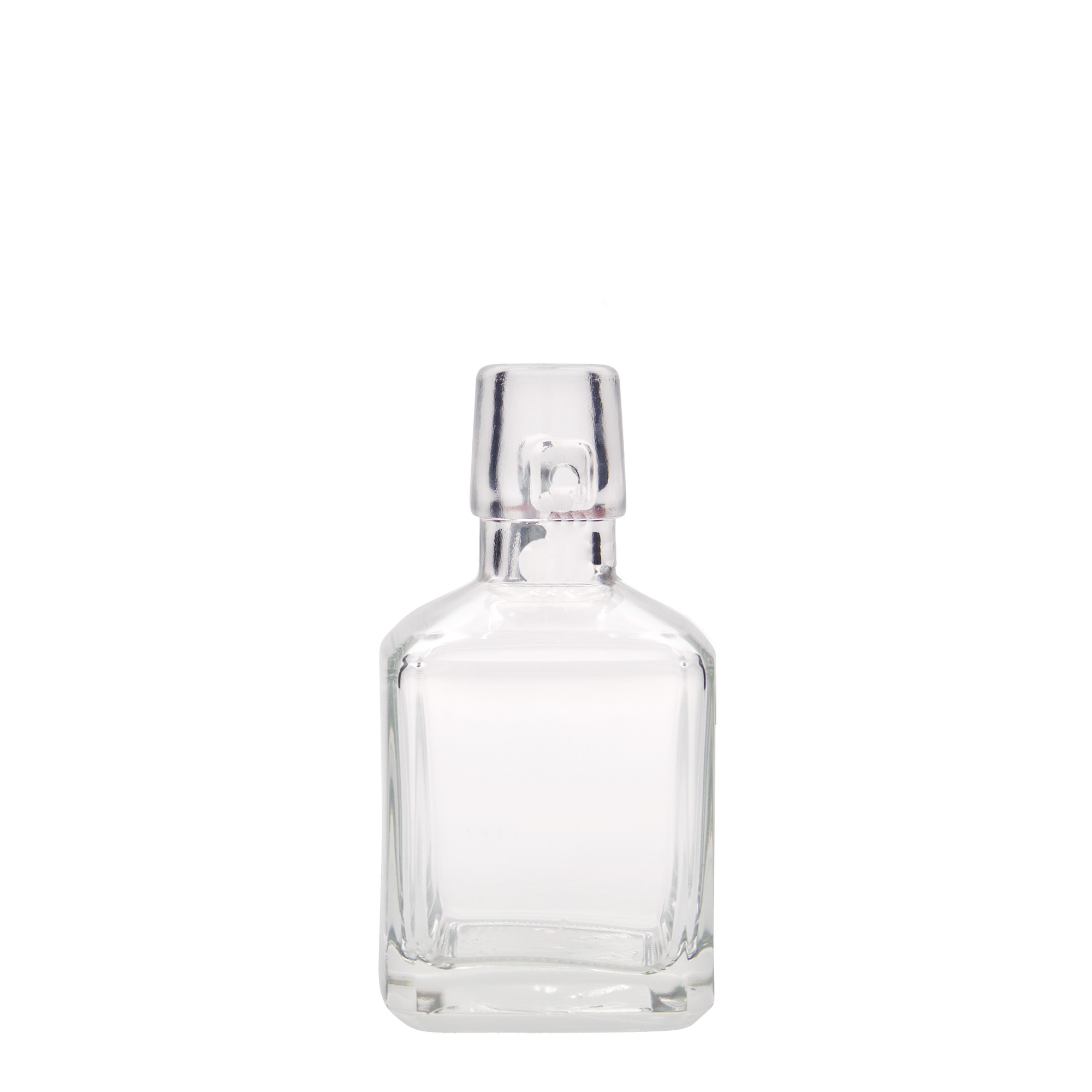 200 ml üvegpalack 'Kubica', négyzet alakú, nyílás: patentzár 200 ml üvegpalack 'Kubica', négyzet alakú, nyílás: patentzár