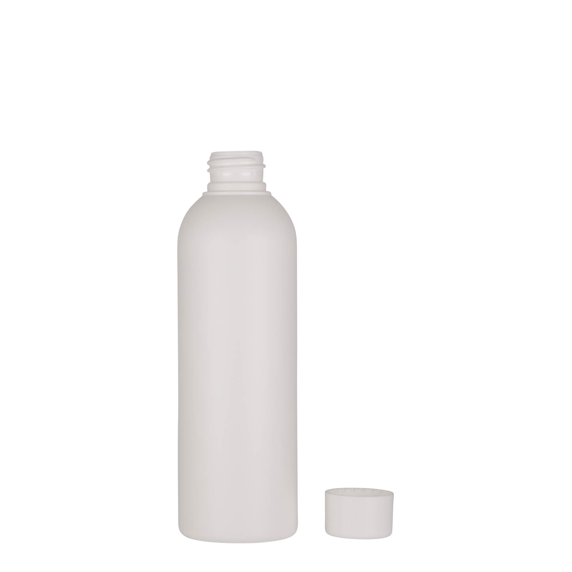 200 ml műanyag palack 'Tuffy', HDPE, fehér, nyílás: 24/410