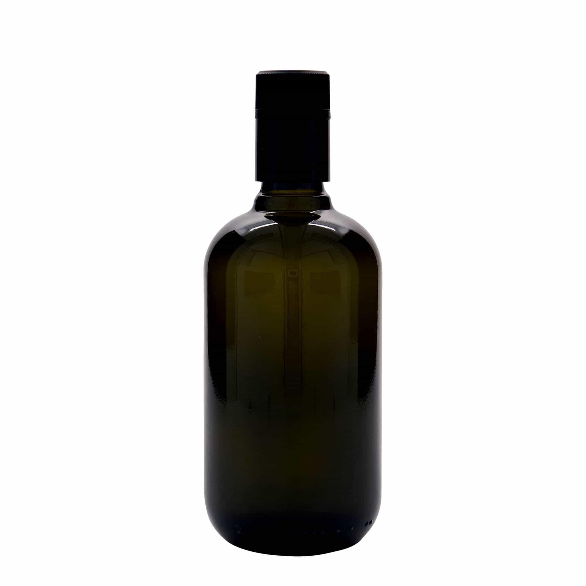 500 ml ecet-/olajozó üveg 'Biolio', antikzöld üveg, nyílás: DOP