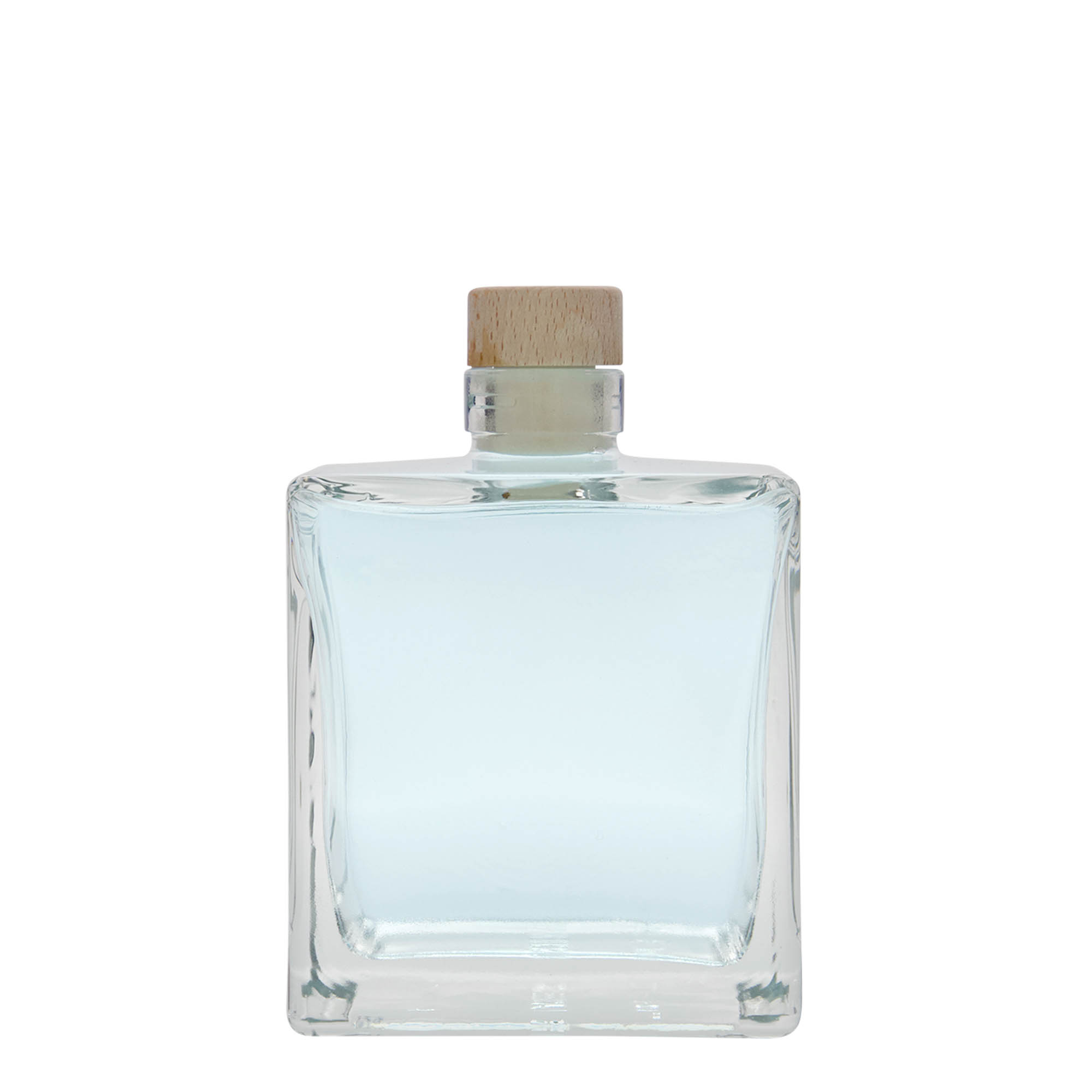 500 ml üvegpalack 'Cube', négyzet alakú, nyílás: parafa 500 ml üvegpalack 'Cube', négyzet alakú, nyílás: parafa