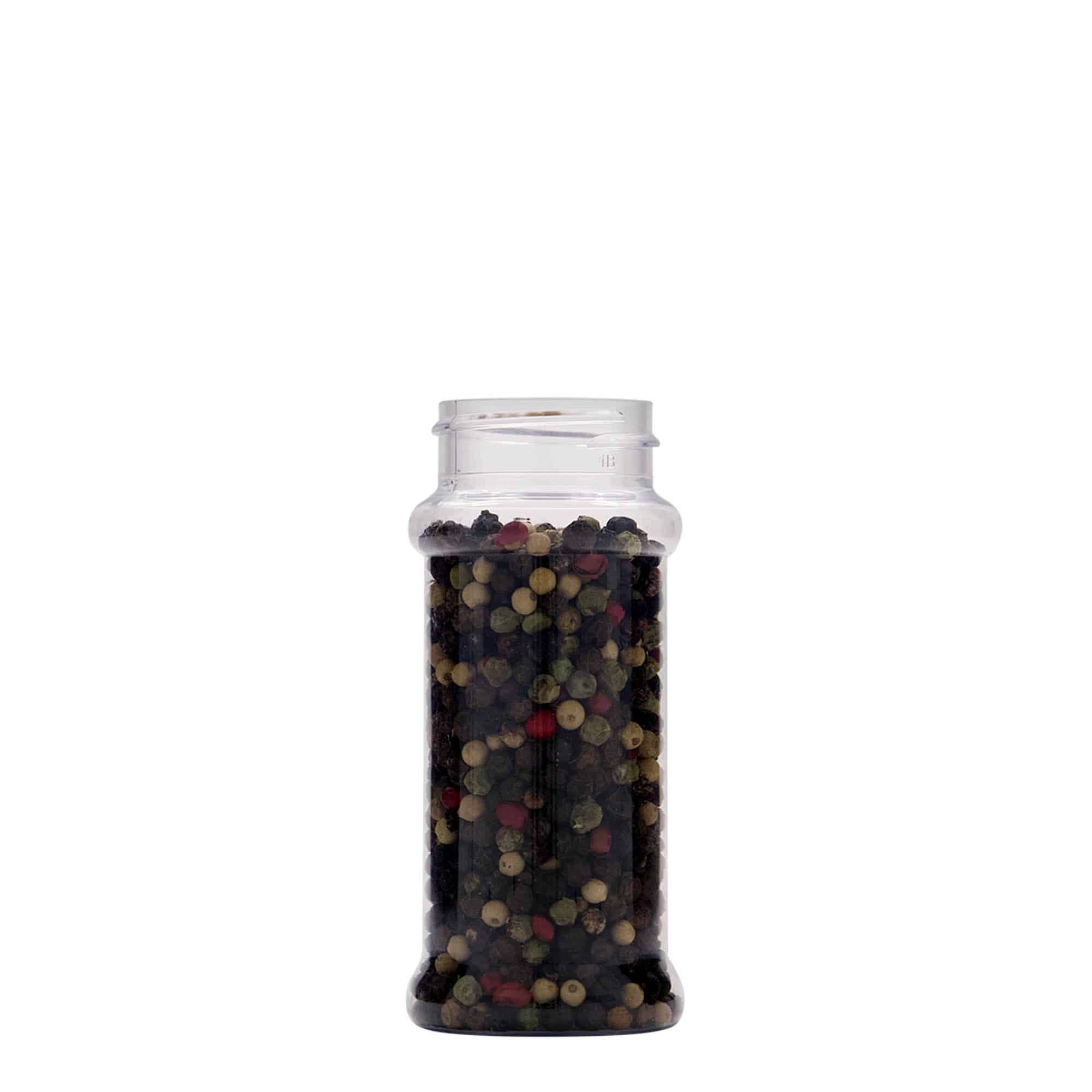 100 ml-es PET-fűszeres doboz, műanyag, szájnyílás: 38/400