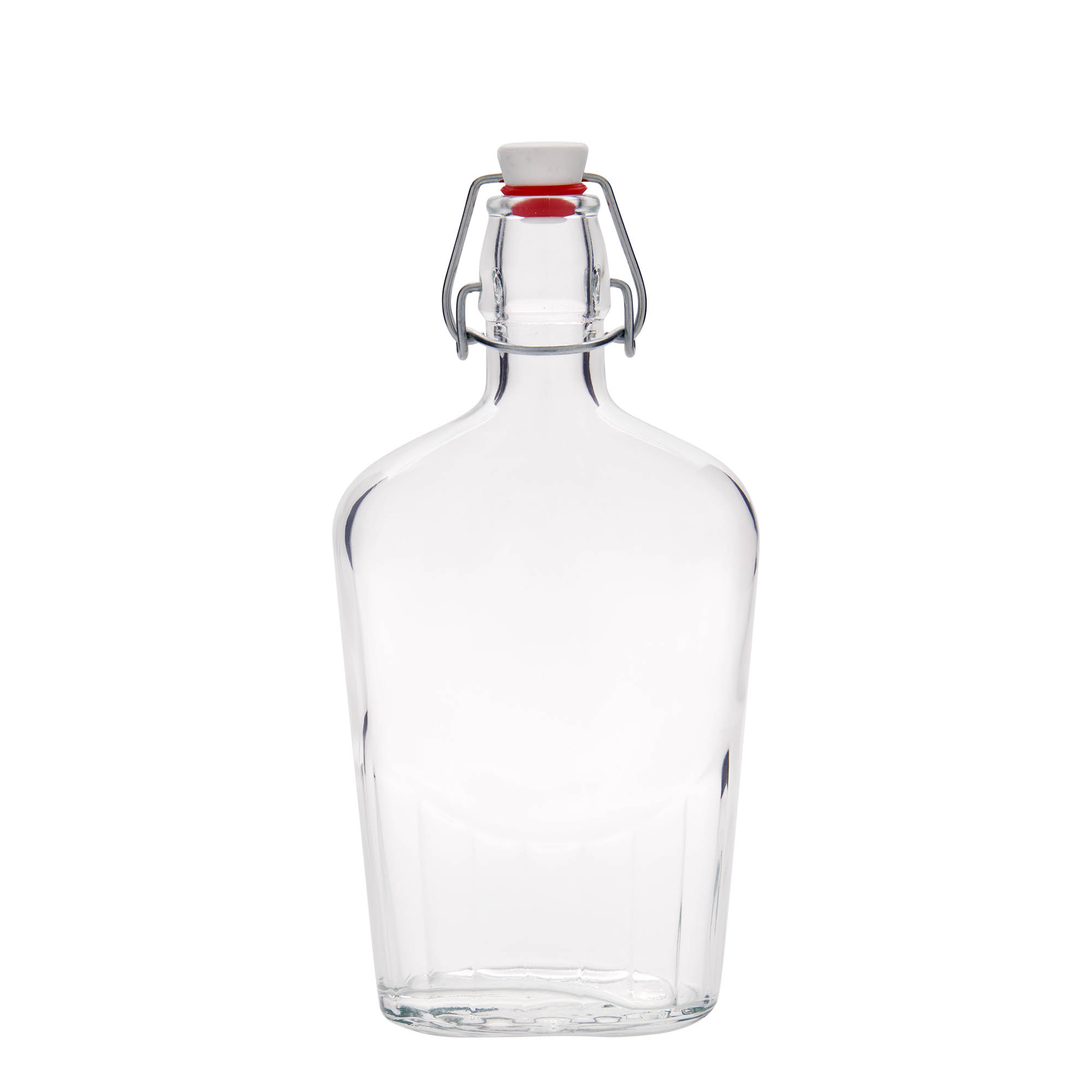 500 ml üvegpalack 'Fiaschetta', ovális, nyílás: patentzár 500 ml üvegpalack 'Fiaschetta', ovális, nyílás: patentzár