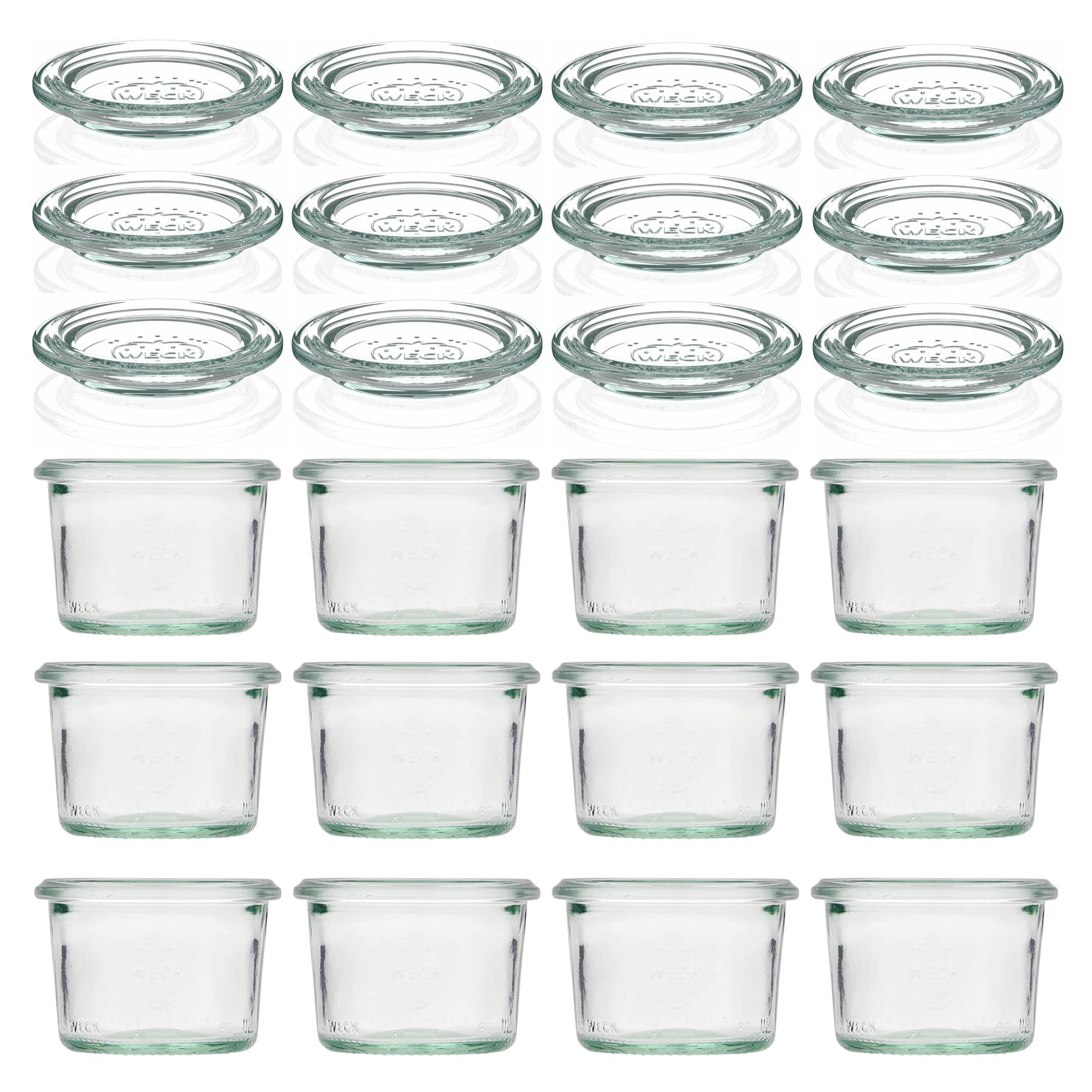 12x 80 ml Felfordítható WECK-üveg üvegfedéllel RR 60