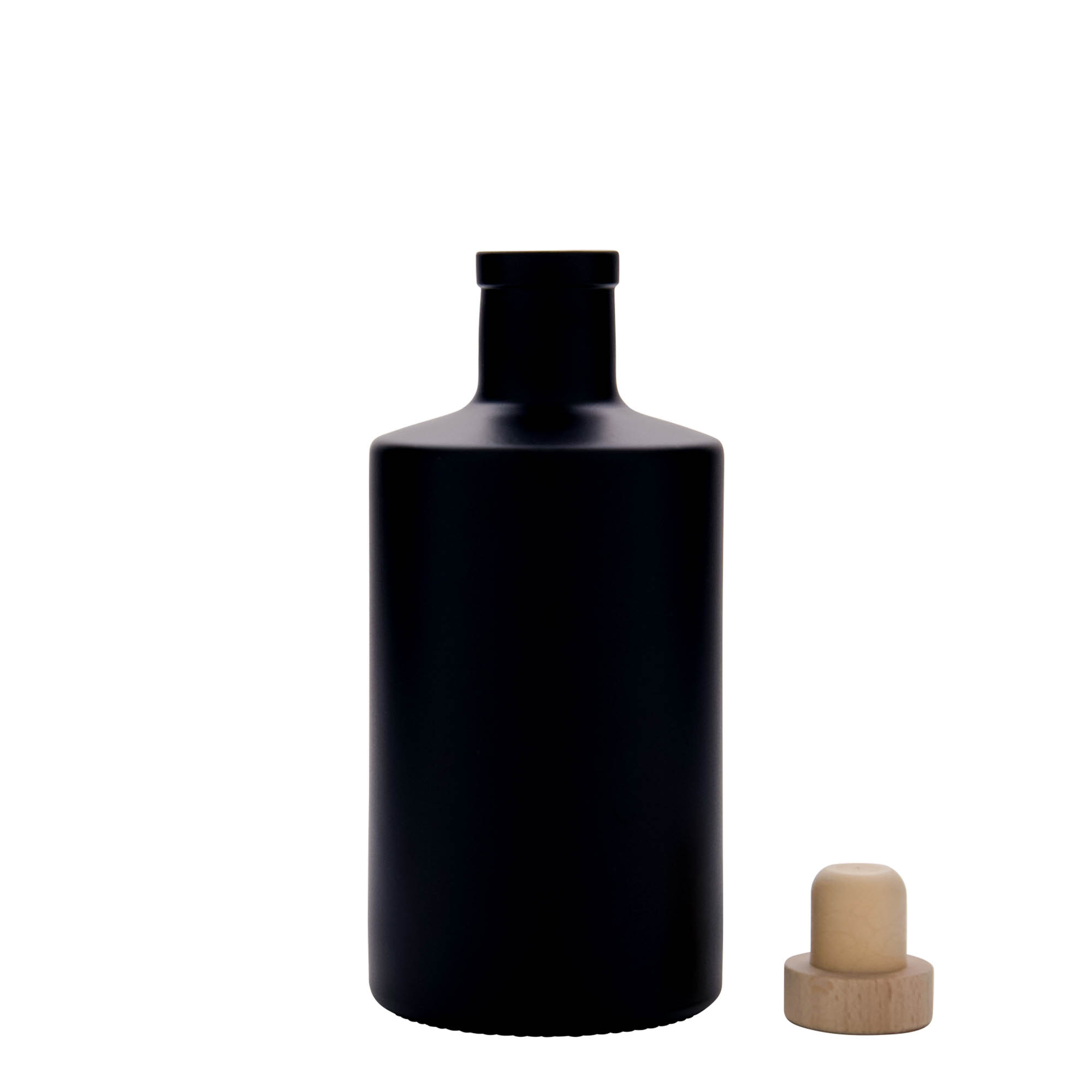 500 ml üvegpalack 'Caroline', fekete, nyílás: parafa 500 ml üvegpalack 'Caroline', fekete, nyílás: parafa