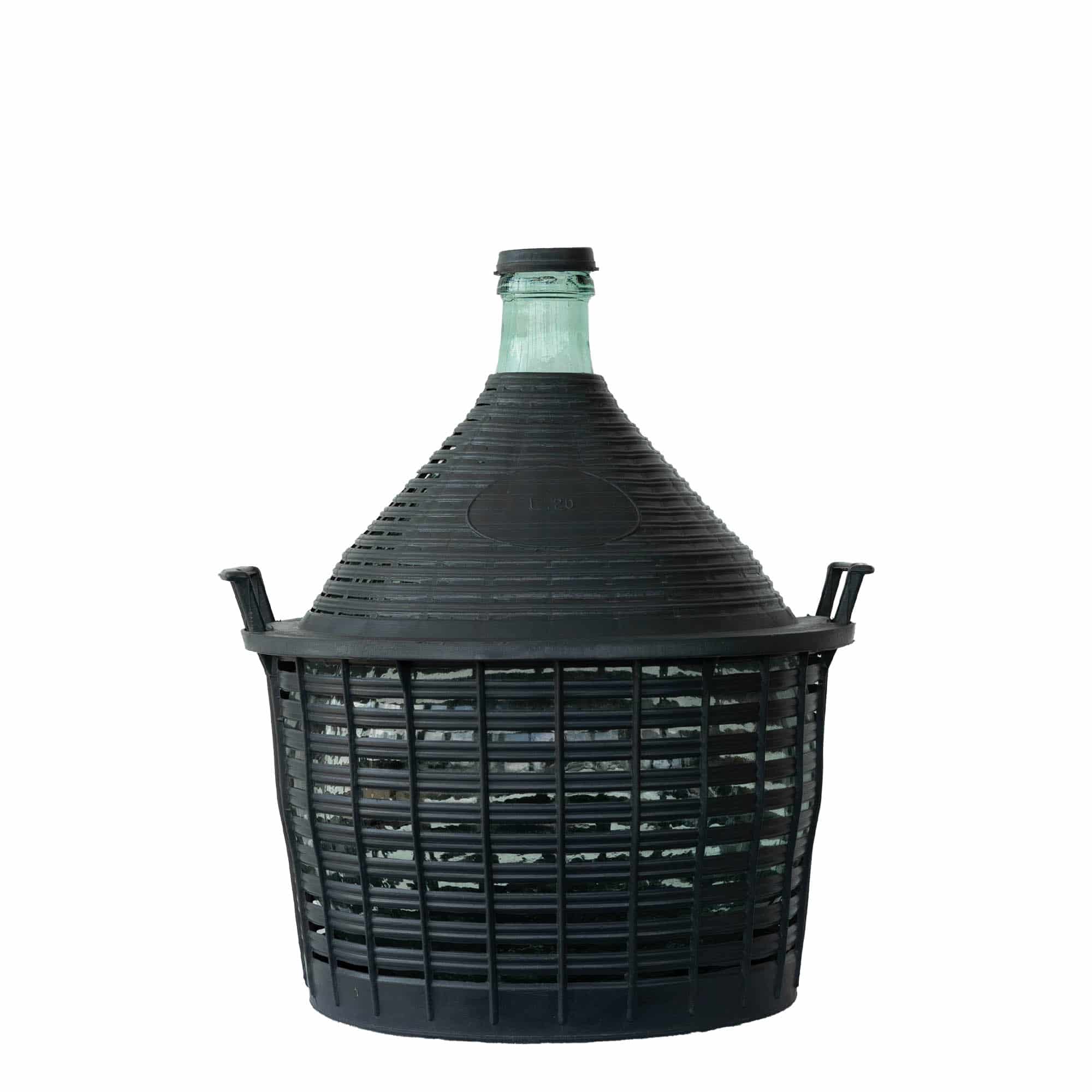 20 l ballonpalack keskeny nyakkal, üveg, nyílás: fedéllel ellátott száj