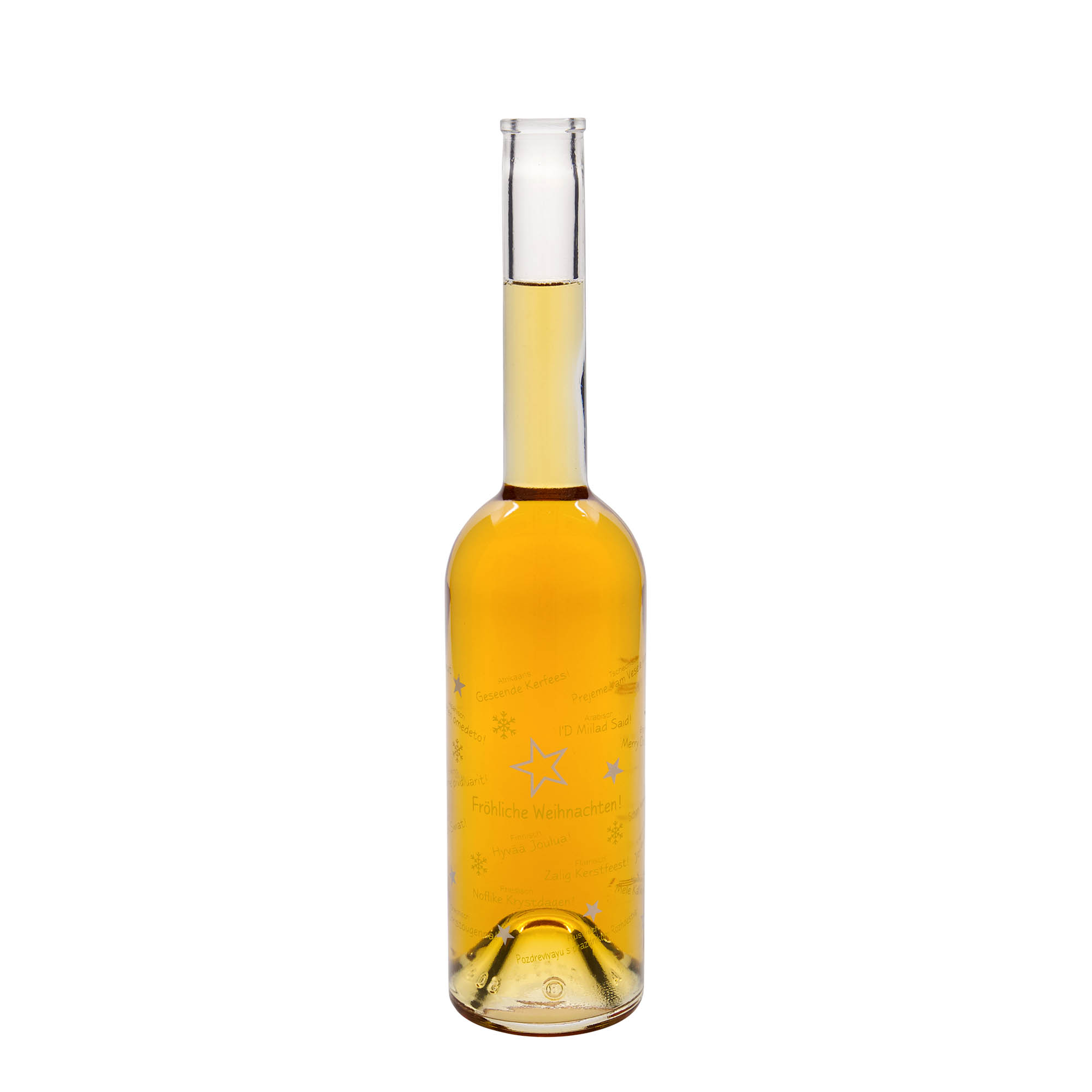 500 ml üveges palack 'Opera', motívum: Karácsony a világban, nyílás: parafa
