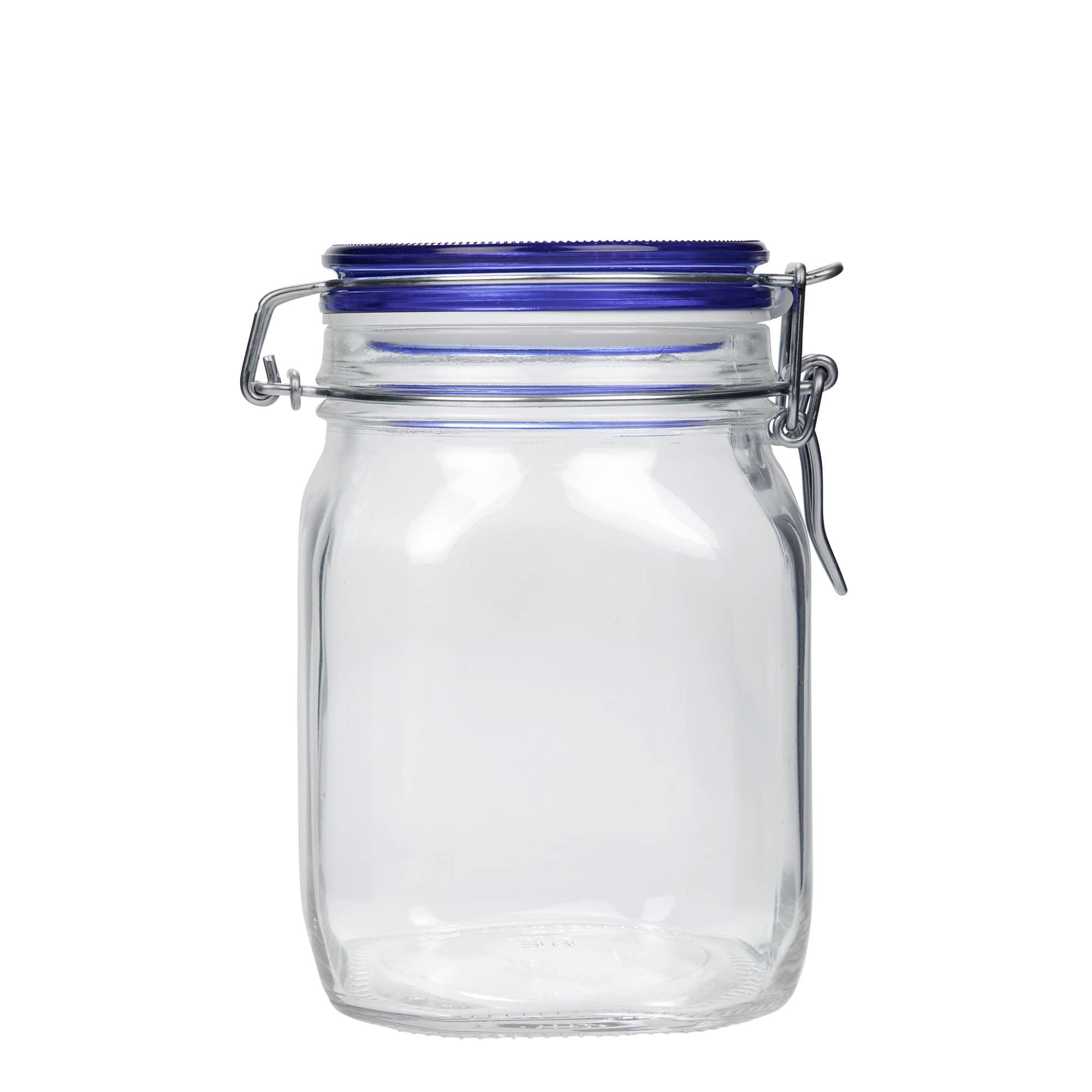 1.000 ml 'Fido' drótfüles üveg, kék tető, négyzet alakú, nyílás: drótfüles záróelem 1.000 ml 'Fido' drótfüles üveg, kék tető, négyzet alakú, nyílás: drótfüles záróelem