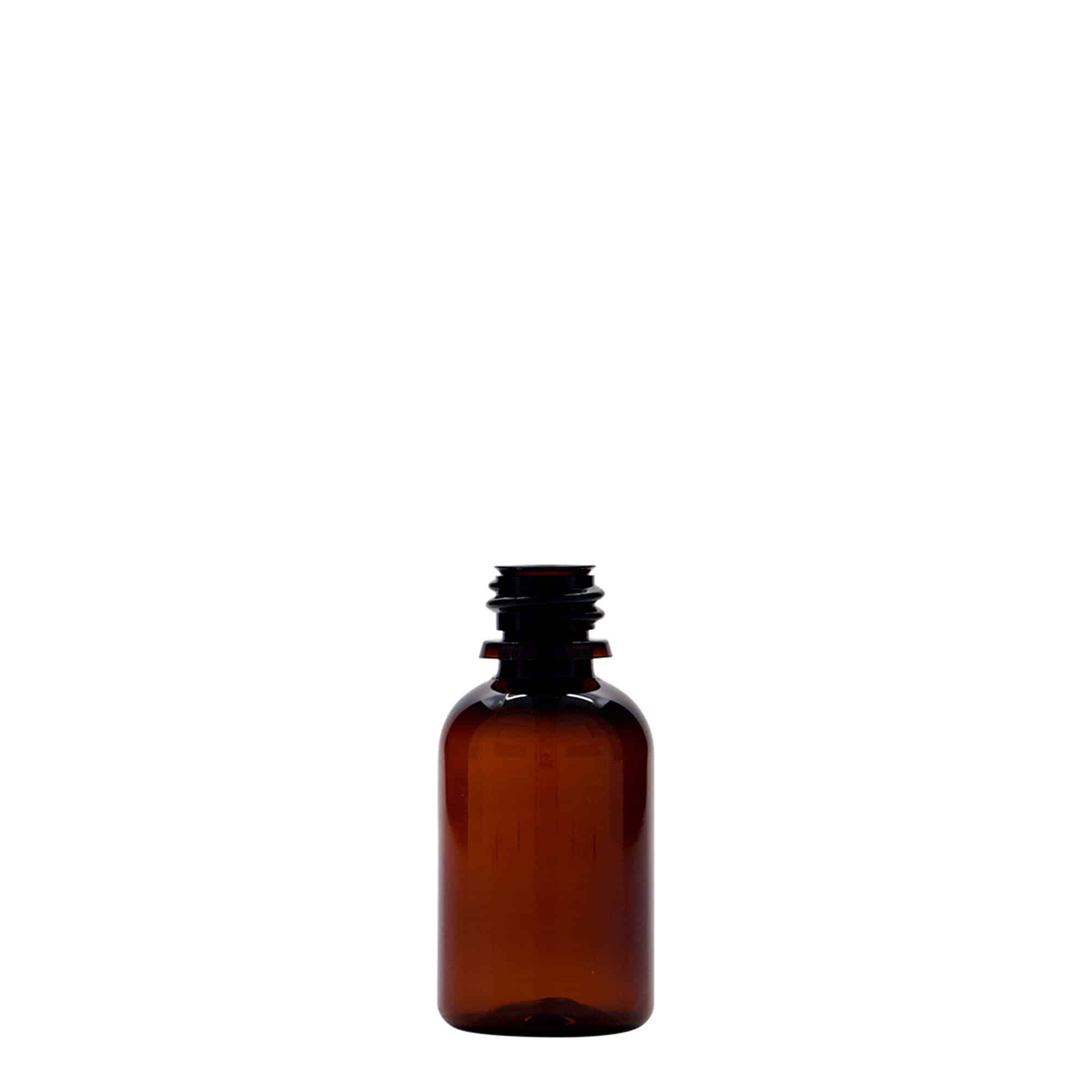 30 ml-es PET-patikai üveg 'Easy Living', barna, műanyag, szájnyílás: DIN 18