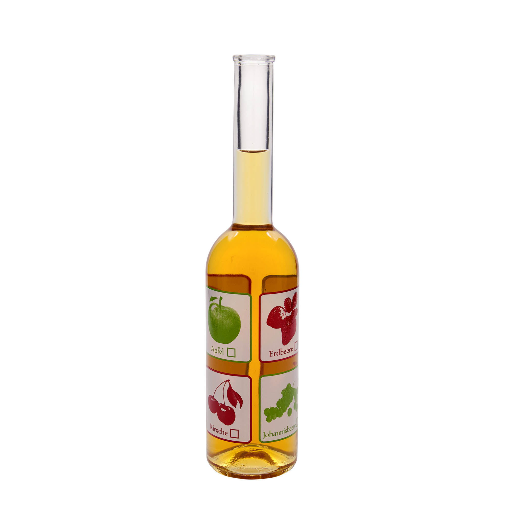 500 ml üvegpalack 'Opera', motívum: gyümölcsök, nyílás: parafa