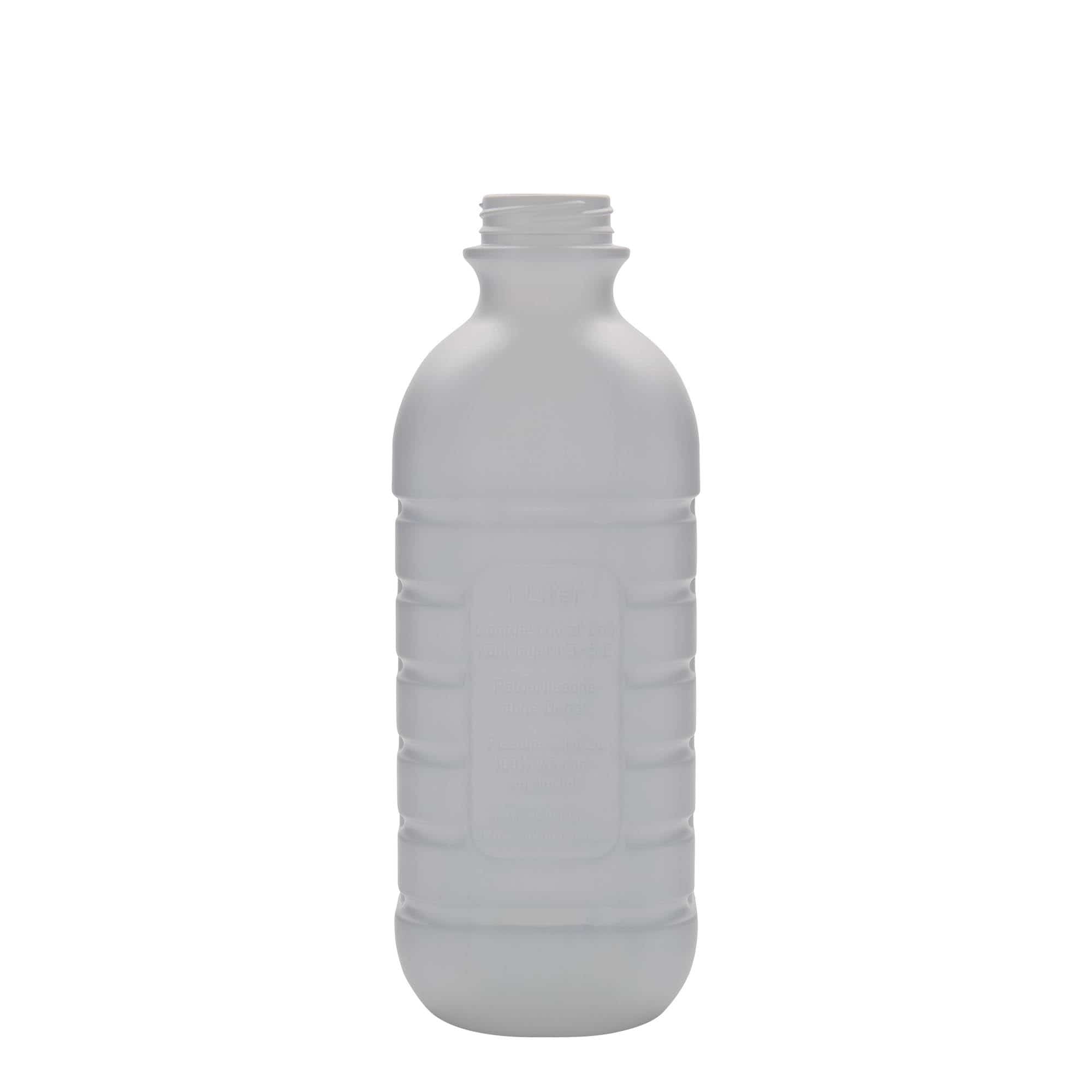 1000 ml-es tejes palack, négyszögletű, HDPE-műanyag, fehér, szájnyílás: PEHD40 1000 ml-es tejes palack, négyszögletű, HDPE-műanyag, fehér, szájnyílás: PEHD40