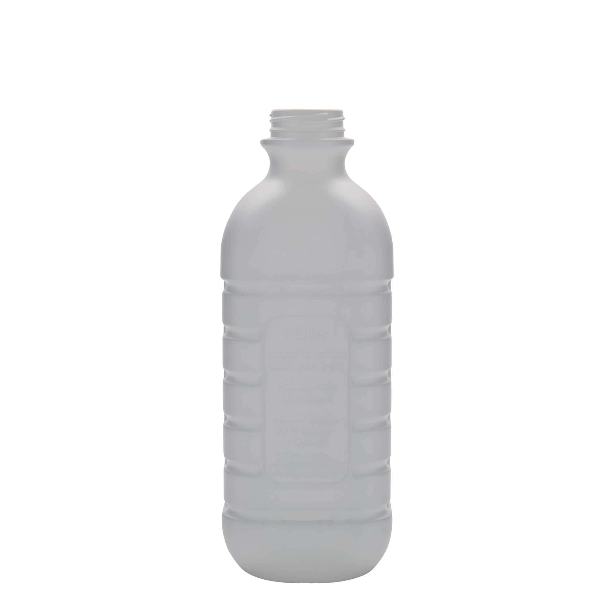 1.000 ml tejpalack, téglalap alakú, HDPE műanyag, fehér, nyílás: PEHD40