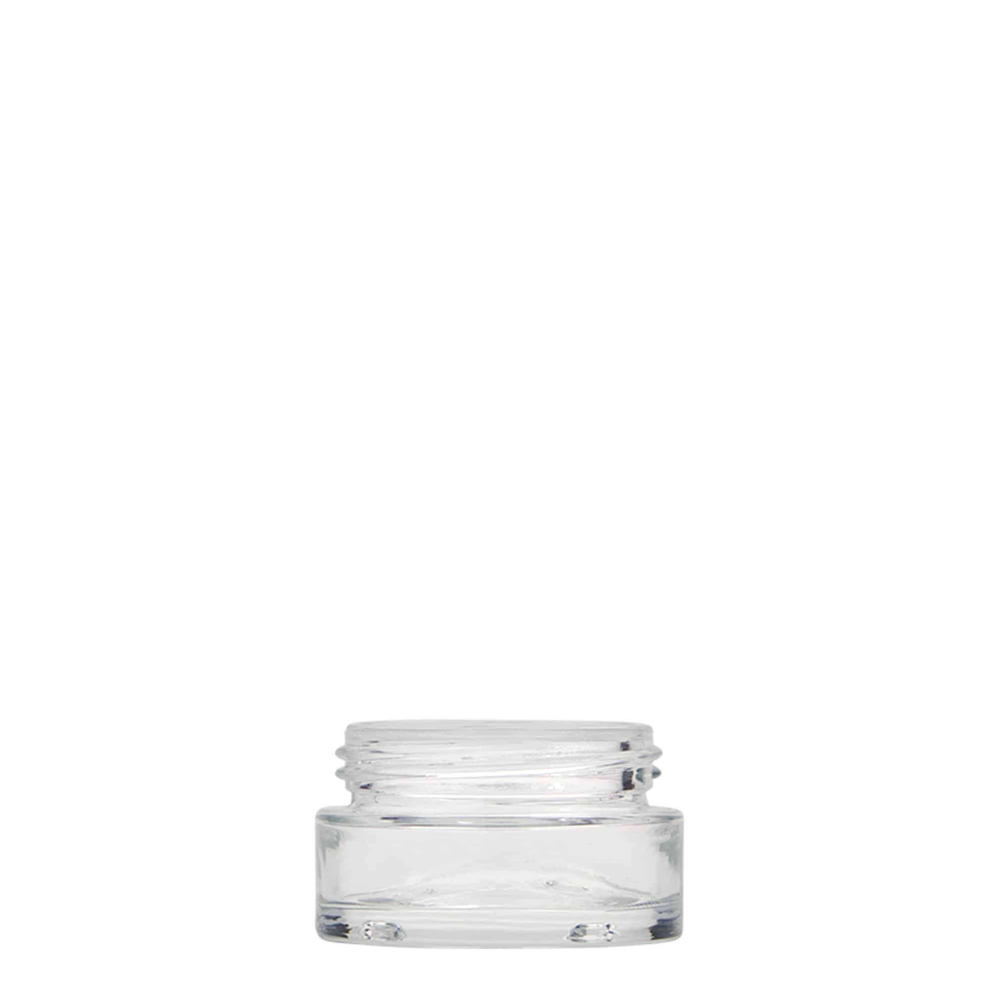 15 ml tégely 'Clear Edition', üveg, nyílás: csavarzár