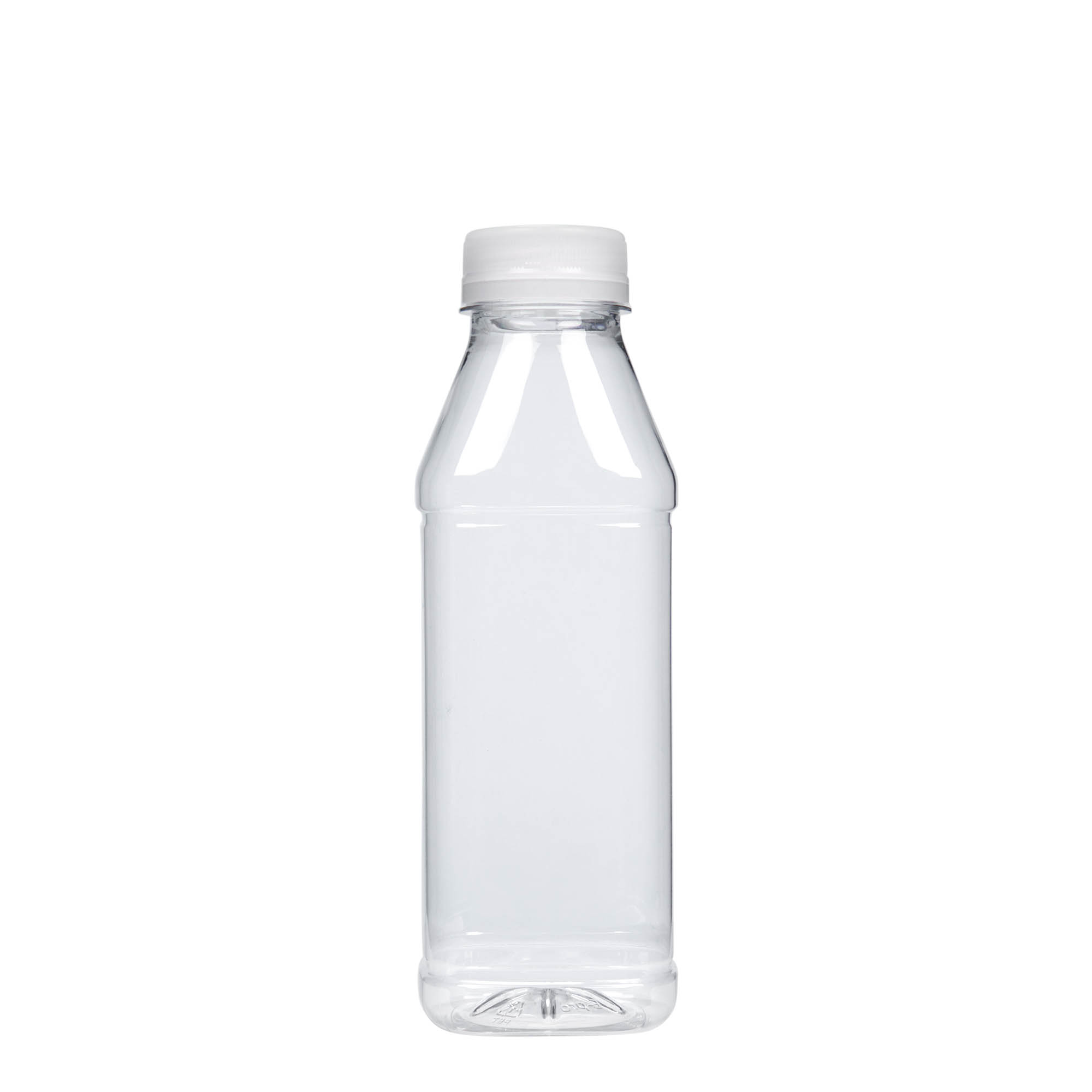 500 ml PET-palack 'Milk and Juice Carré', négyzet alakú, műanyag, nyílás: 38 mm