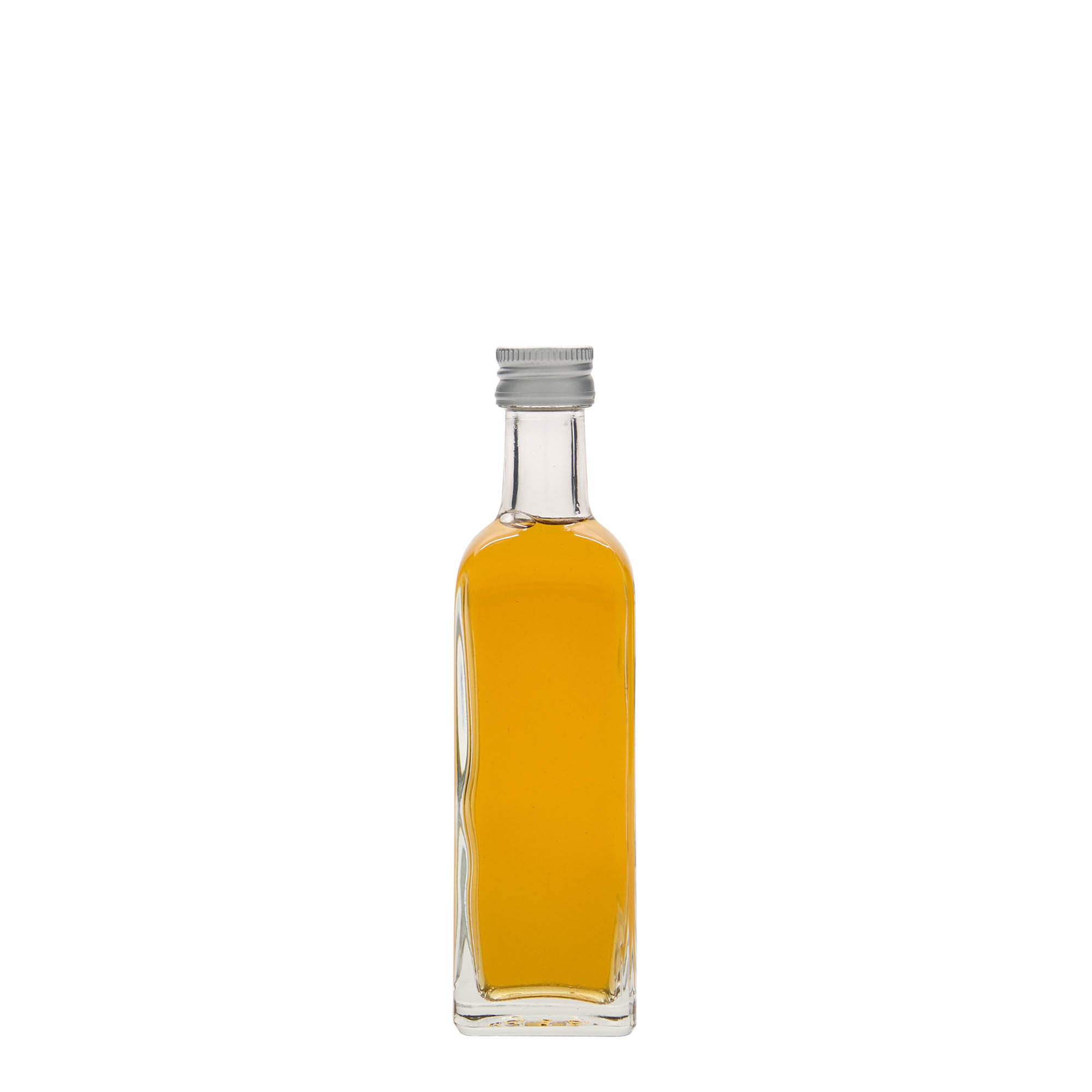 60 ml üveges üveg 'Marasca', négyzet alakú, nyílás: PP 18 60 ml üveges üveg 'Marasca', négyzet alakú, nyílás: PP 18