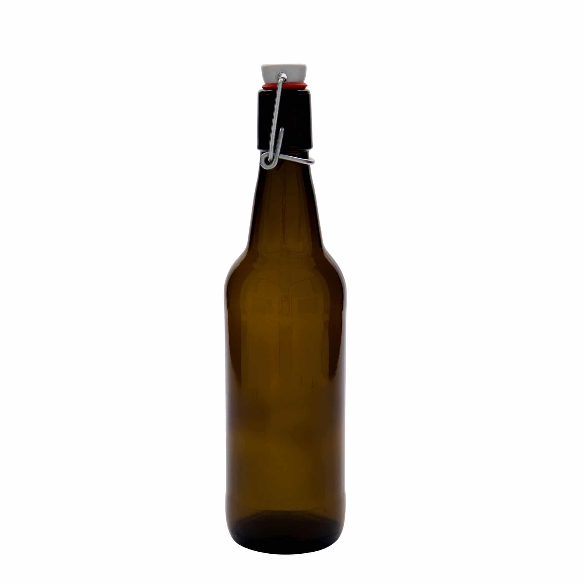 500 ml sörösüveg, üveg, barna, nyílás: patentzár