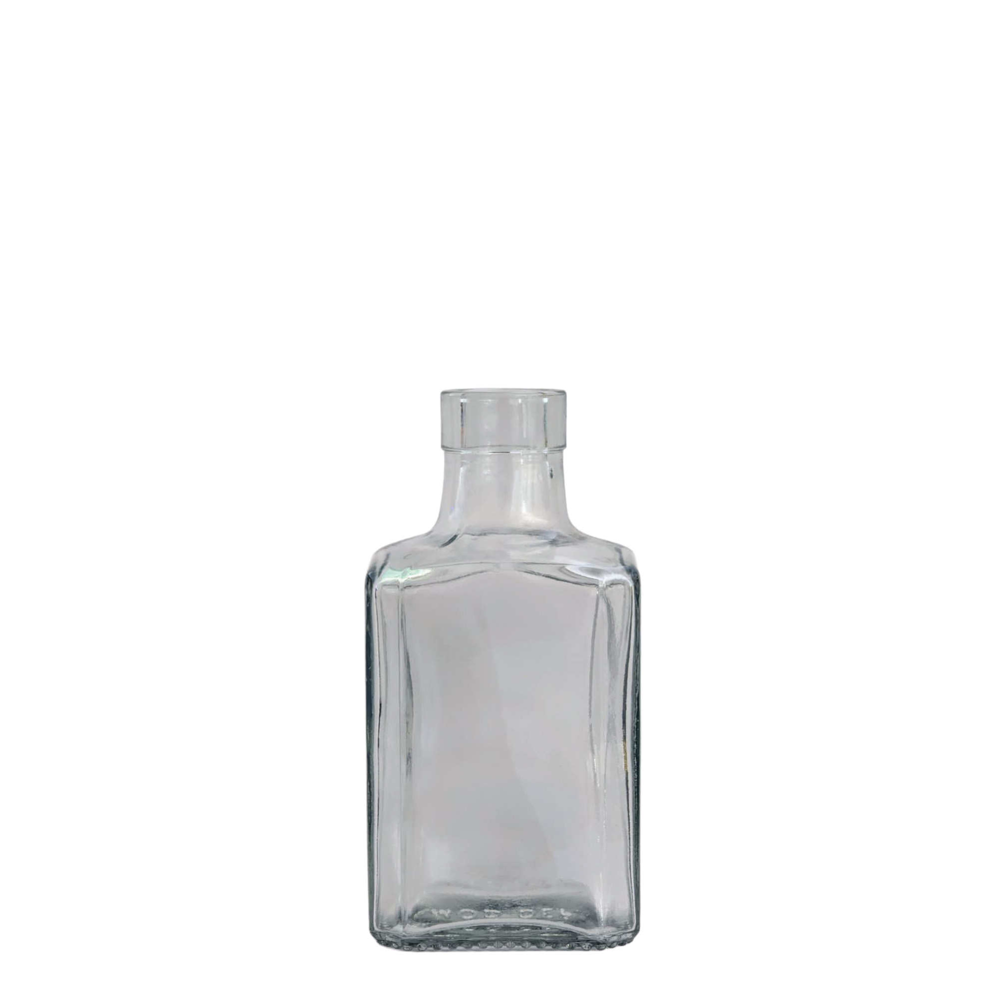 250 ml üvegpalack 'Decanter Quadro Oberband', négyzet alakú, nyílás: parafa 250 ml üvegpalack 'Decanter Quadro Oberband', négyzet alakú, nyílás: parafa