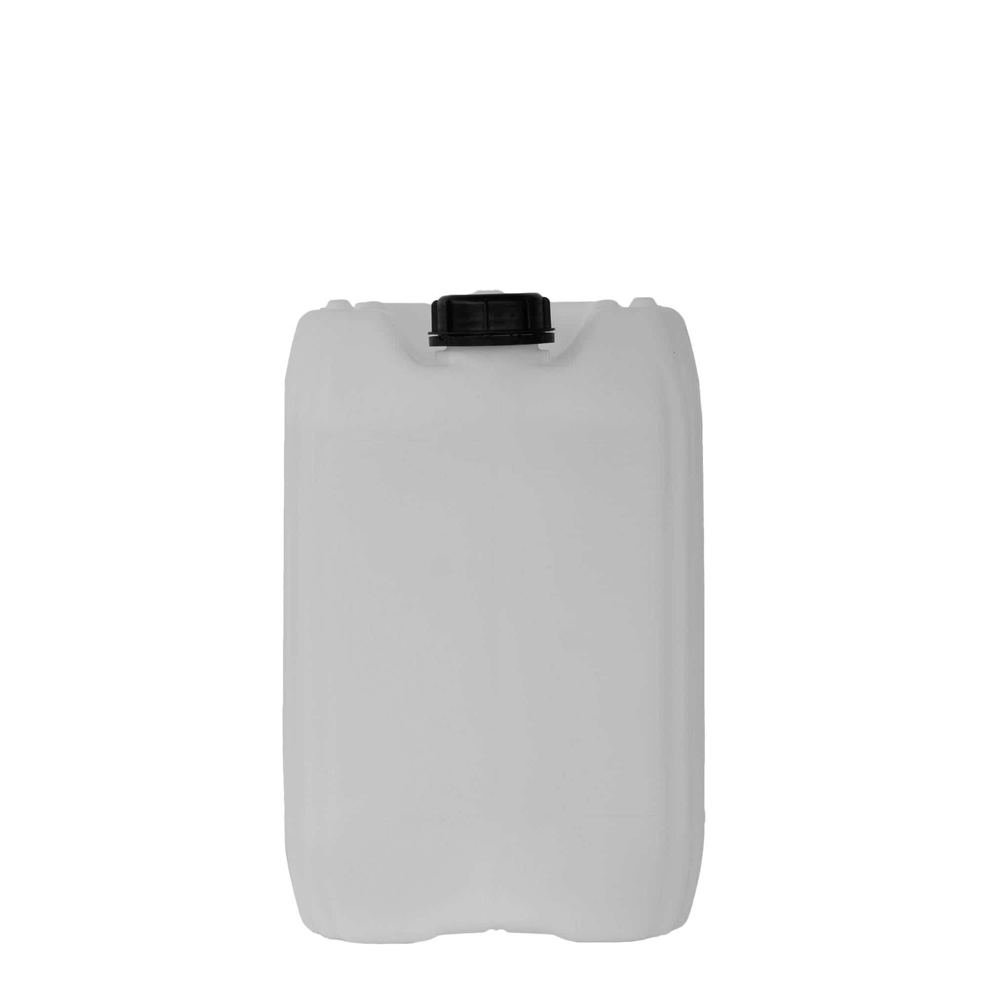 20 l kaniszter, négyszögletű, HDPE-műanyag, natúr, szájnyílás: ND 60