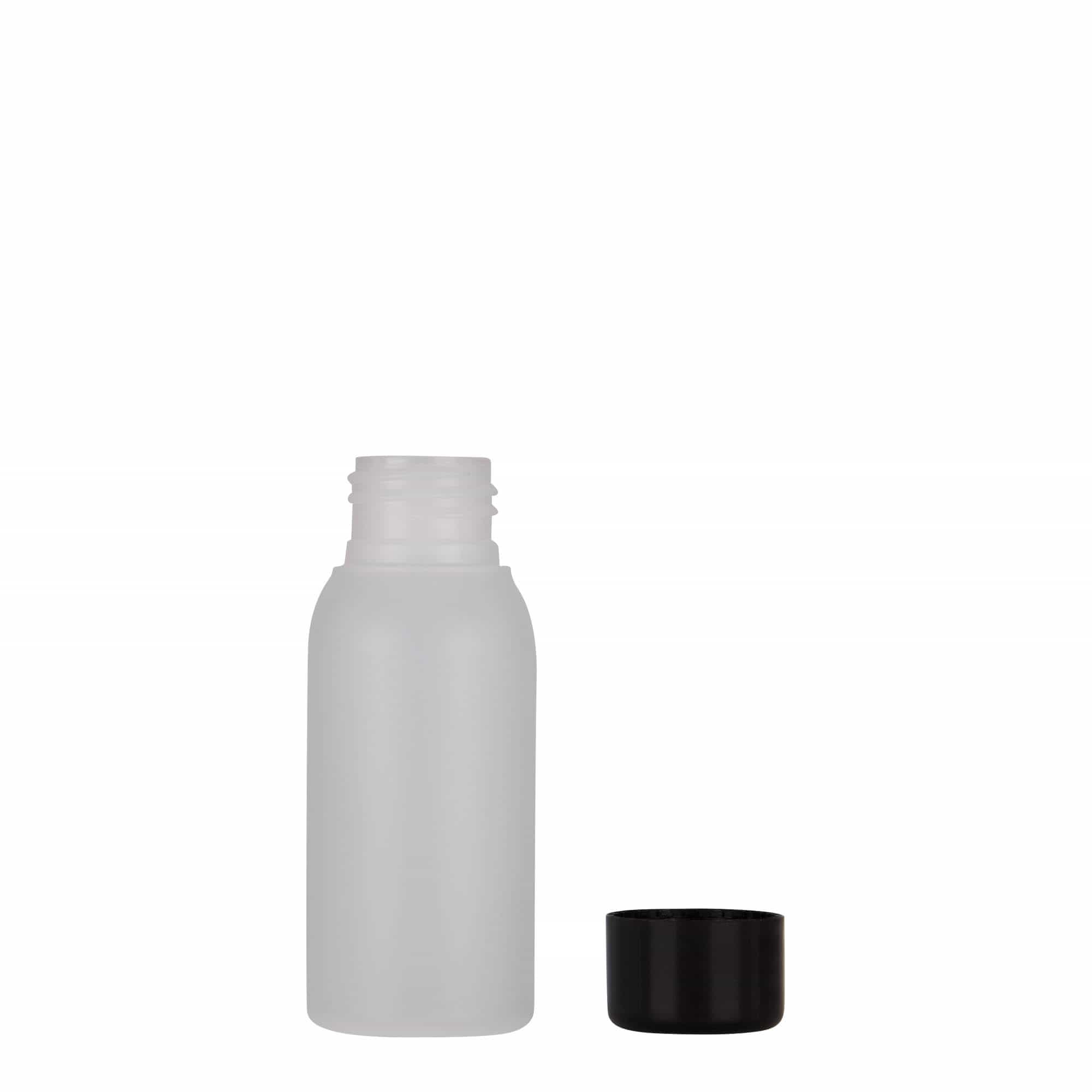 50 ml műanyag flakon 'Tuffy', HDPE, természetes, nyakméret: 24/410