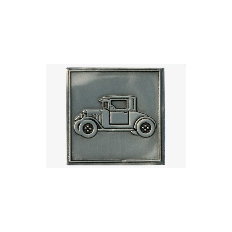 Ólom címke 'Oldtimer', négyzet alakú, fém, ezüst Ólom címke 'Oldtimer', négyzet alakú, fém, ezüst