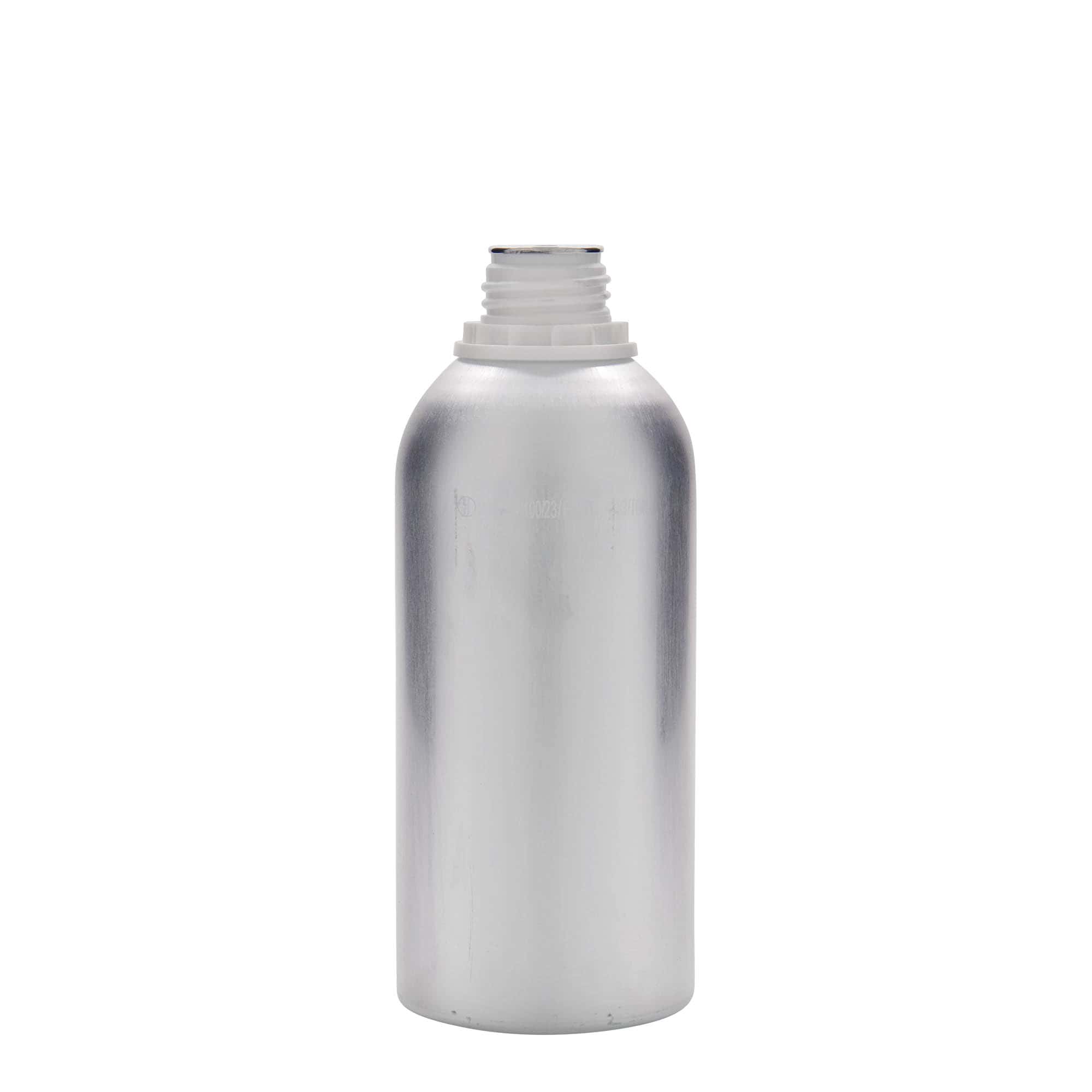 625 ml alumínium palack, fém, ezüst, nyílás: DIN 32