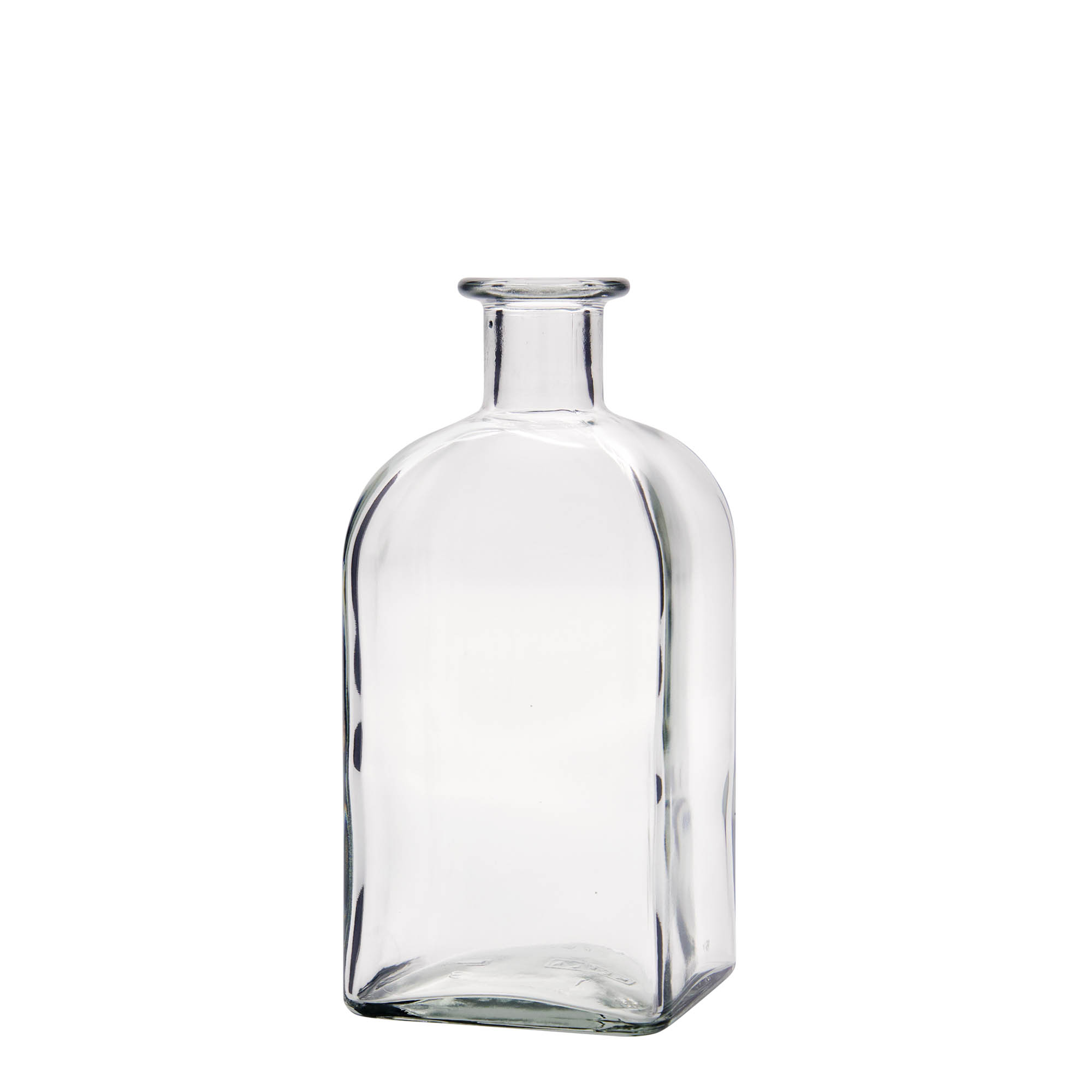 500 ml üvegpalack Apotheker Carré, négyzet alakú, nyílás: parafa dugó 500 ml üvegpalack Apotheker Carré, négyzet alakú, nyílás: parafa dugó