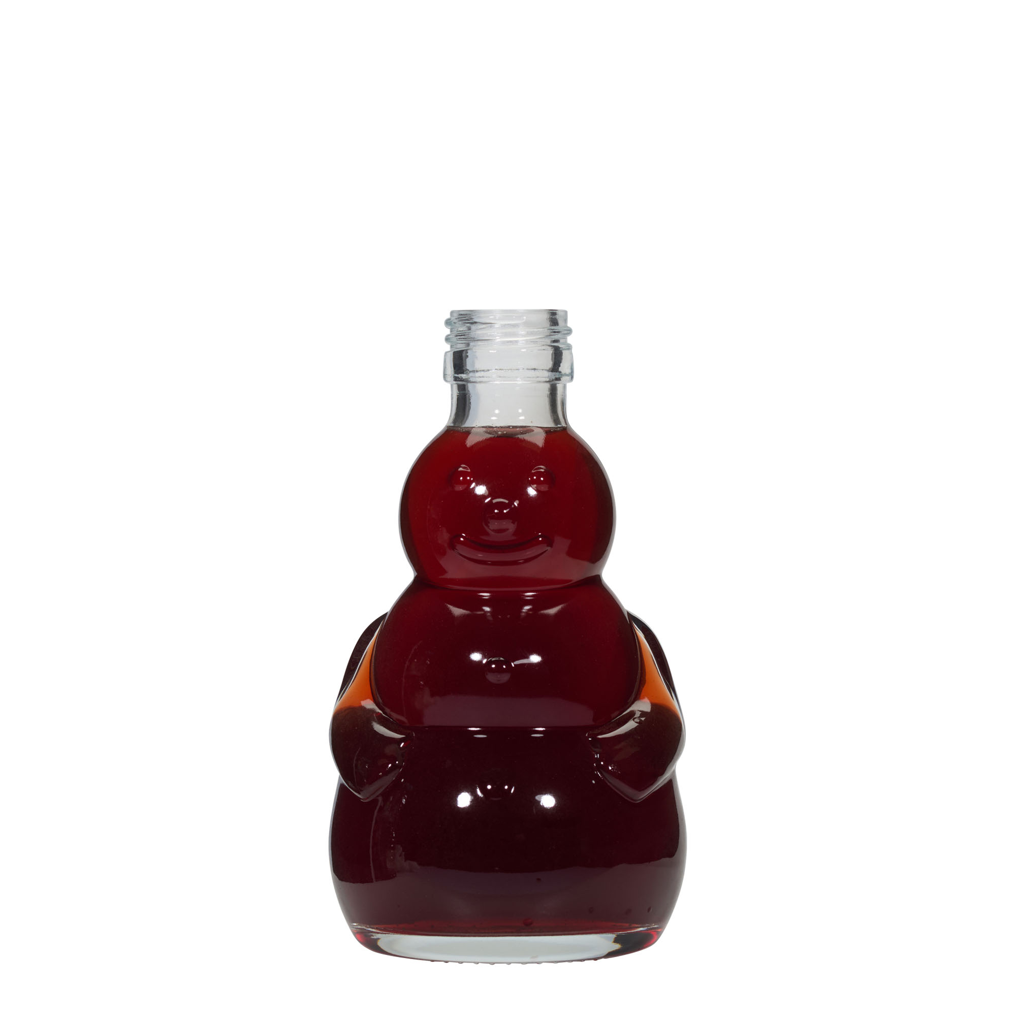 200 ml üvegpalack 'Hóember', nyílás: PP 28