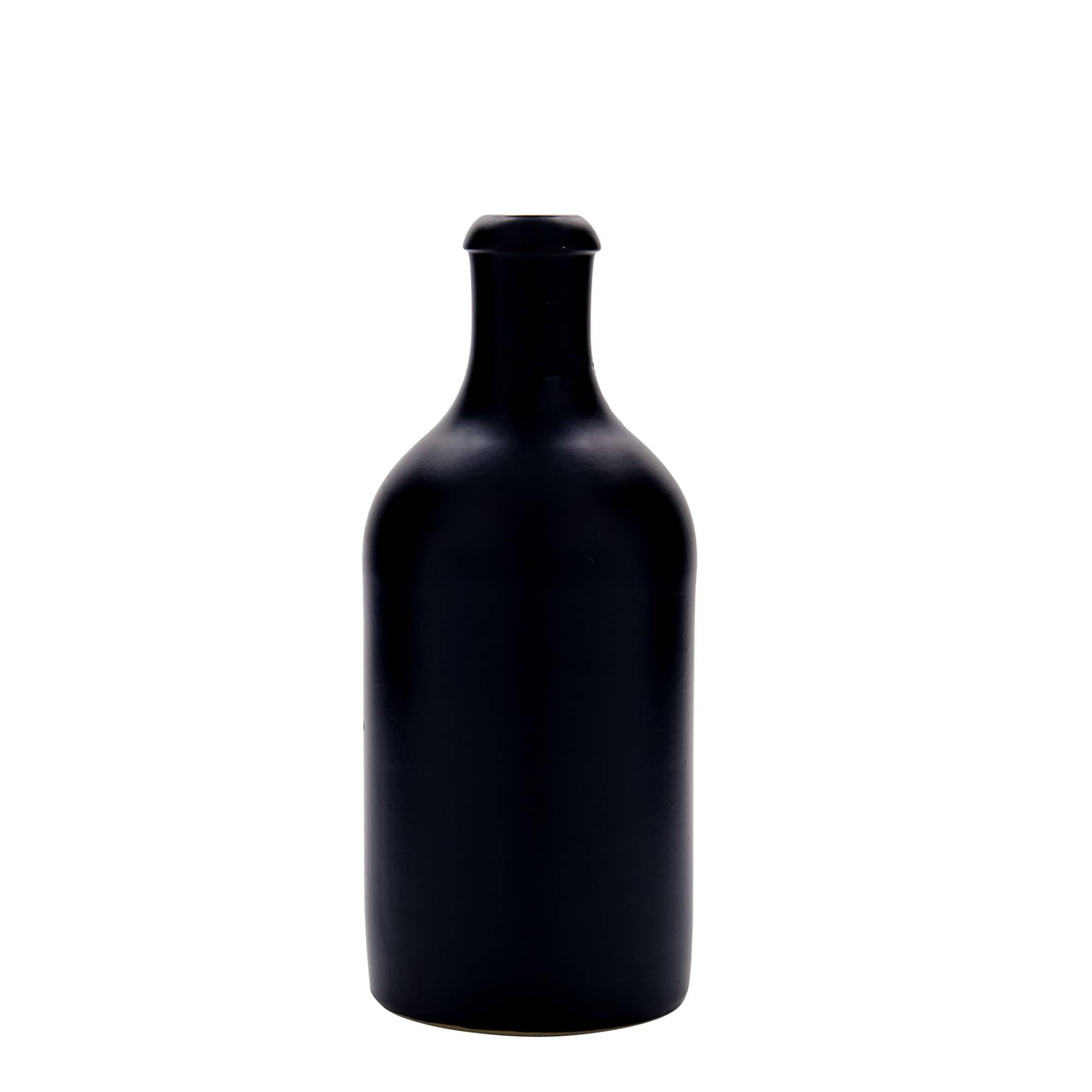 500 ml agyagedény, kőedény, fekete, száj: patentzár
