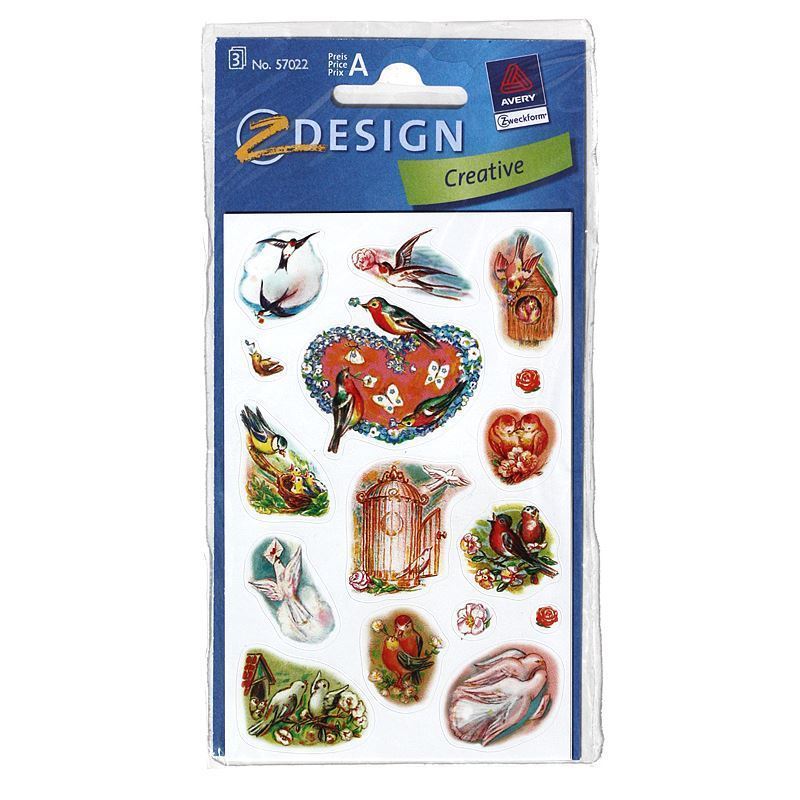 Zweckform matrica 'Galambok', papír, többszínű