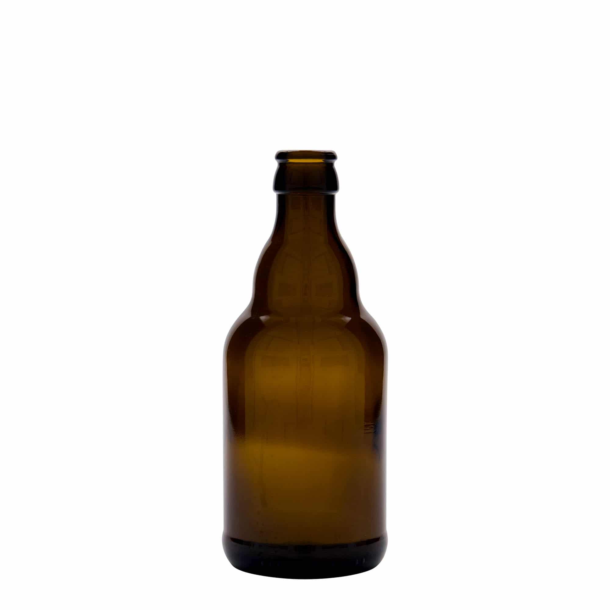 330 ml-es sörösüveg 'Steinie', üveg, barna, szájnyílás: söröskupak 330 ml-es sörösüveg 'Steinie', üveg, barna, szájnyílás: söröskupak