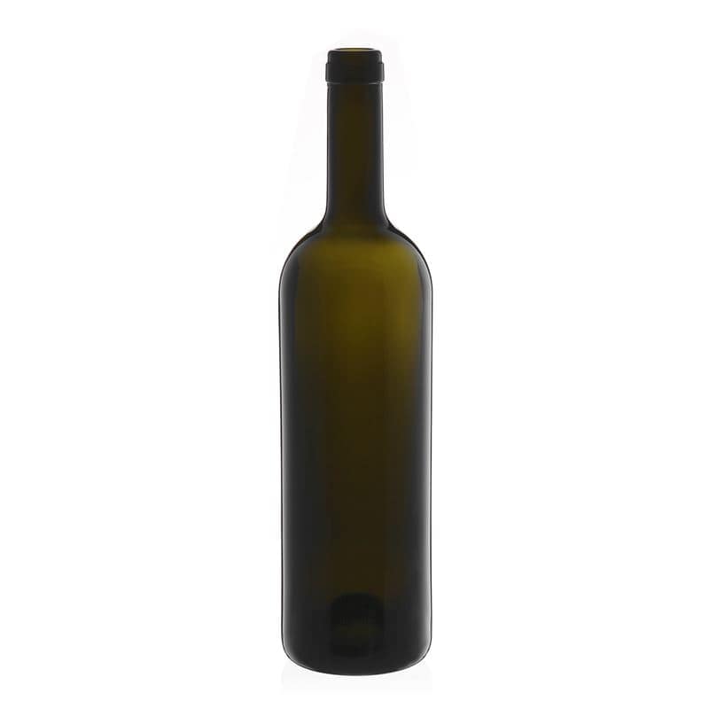 750 ml-es borospalack 'Golia', antikzöld, szájnyílás: parafadugó