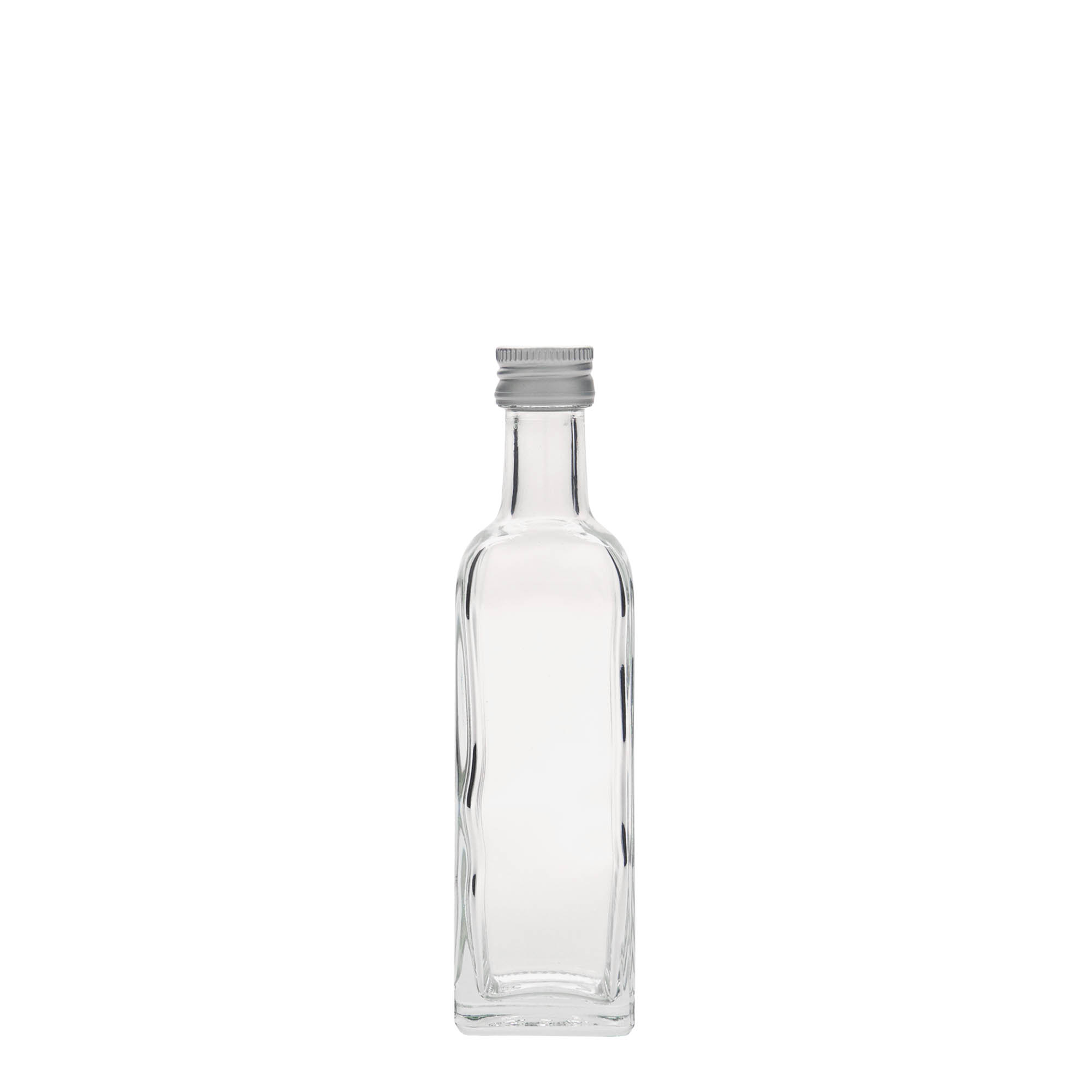 60 ml üveges üveg 'Marasca', négyzet alakú, nyílás: PP 18 60 ml üveges üveg 'Marasca', négyzet alakú, nyílás: PP 18