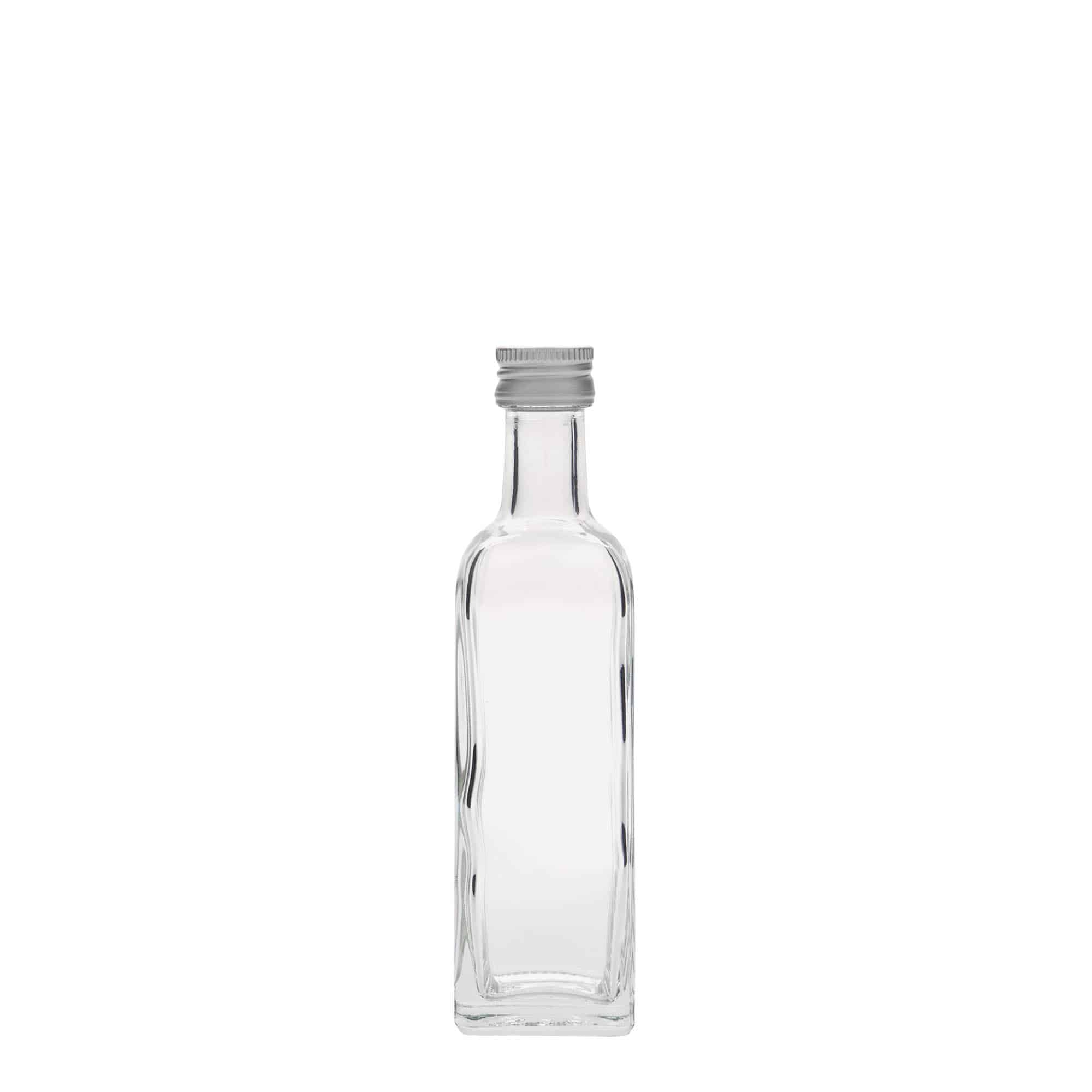 60 ml üveges üveg 'Marasca', négyzet alakú, nyílás: PP 18