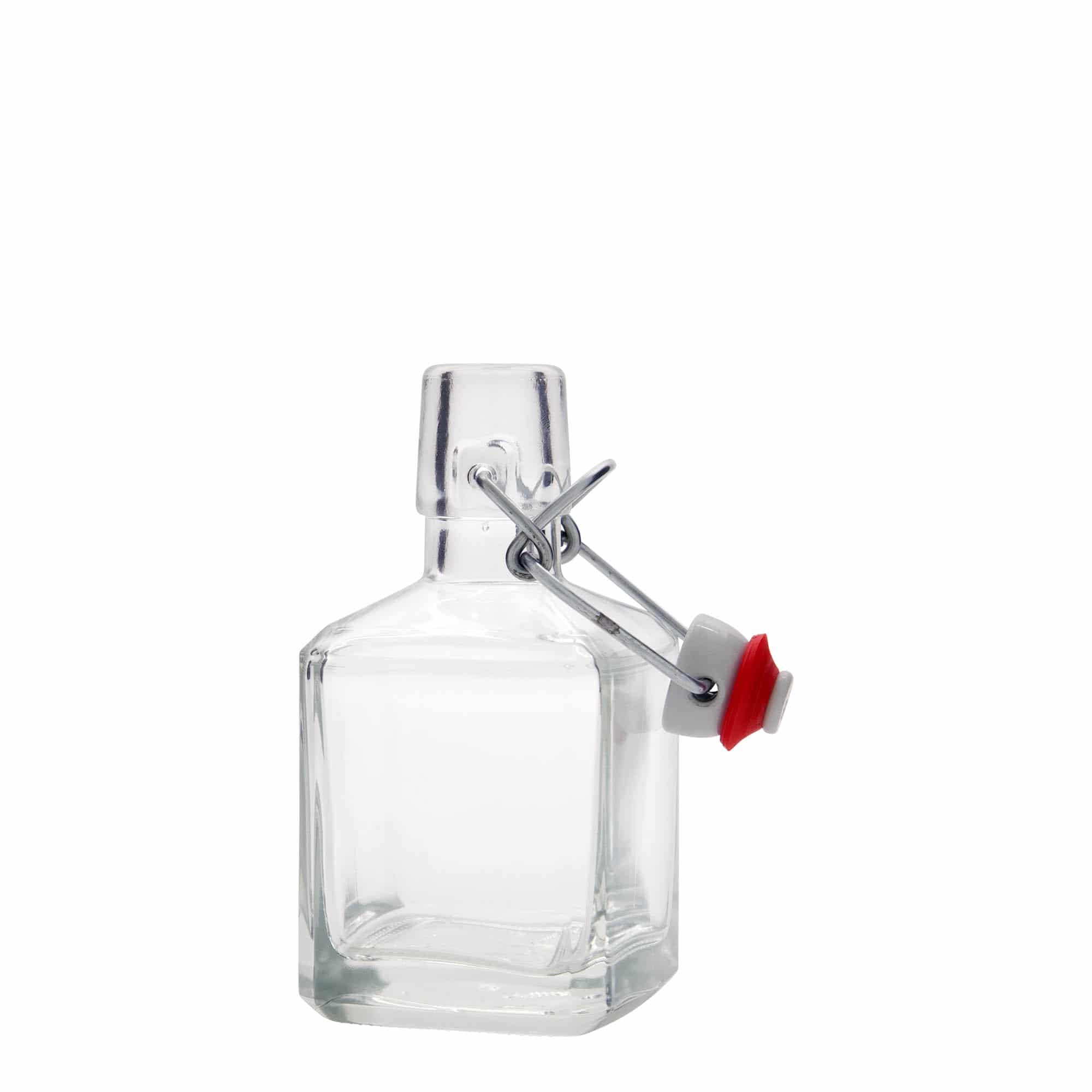 200 ml üvegpalack 'Kubica', négyzet alakú, nyílás: patentzár